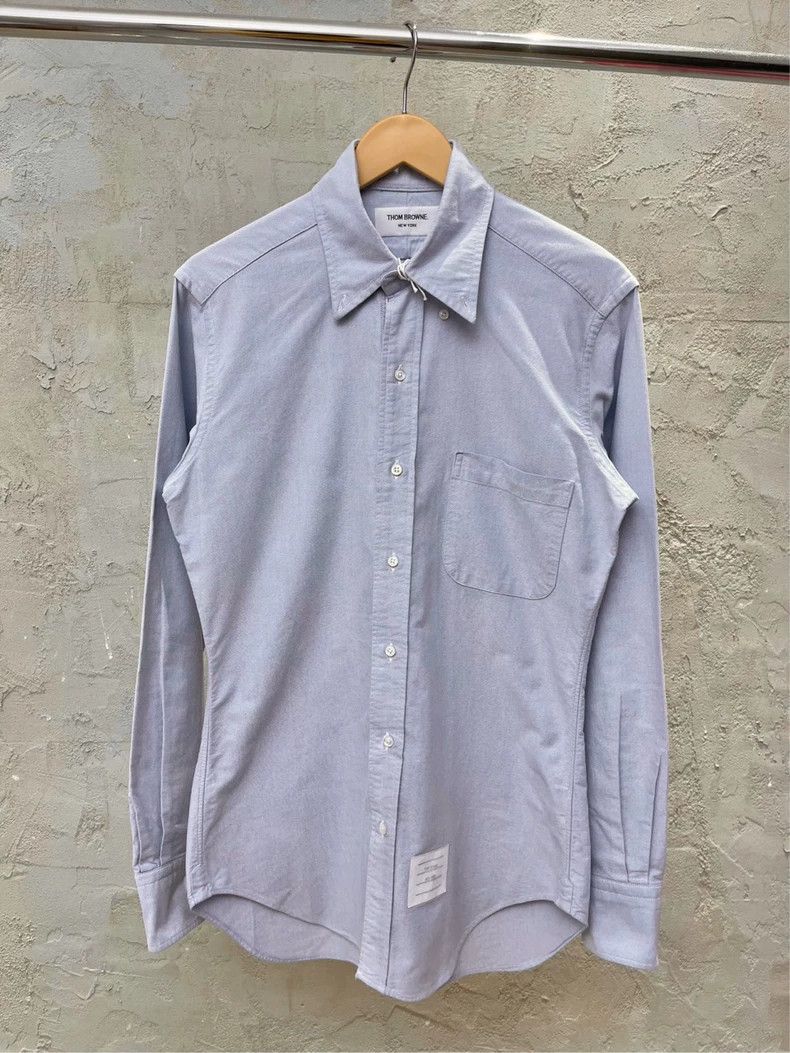 Thom Browne Thom browne Light blue striped shirt 2504-Nextarrow Size US M / EU 48-50 / 2 - 2 Thumbnail