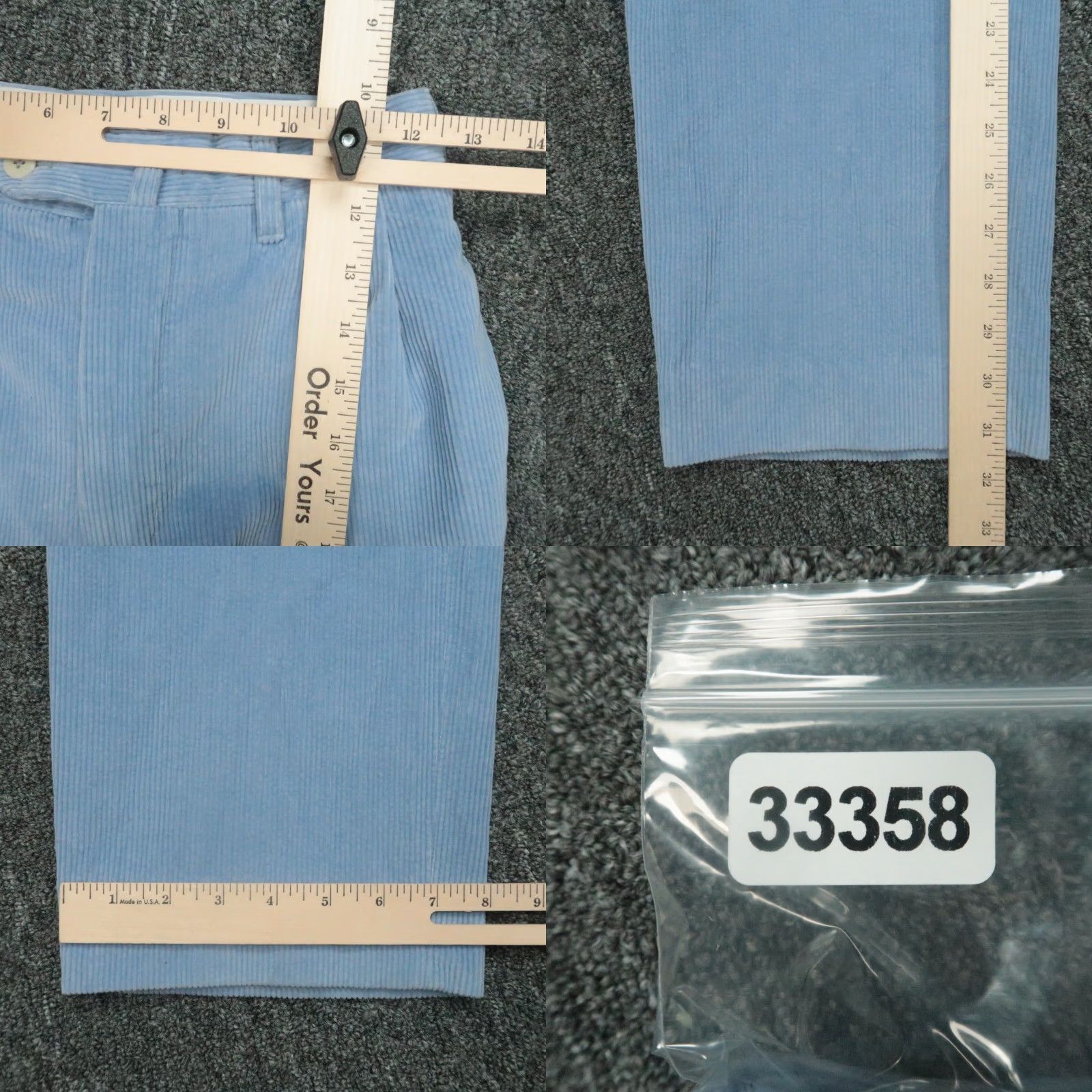 Vintage Frank Namani Pants Mens Regular 25x32 Blue Corduroy Chino Size US 26 / EU 42 - 8 Thumbnail