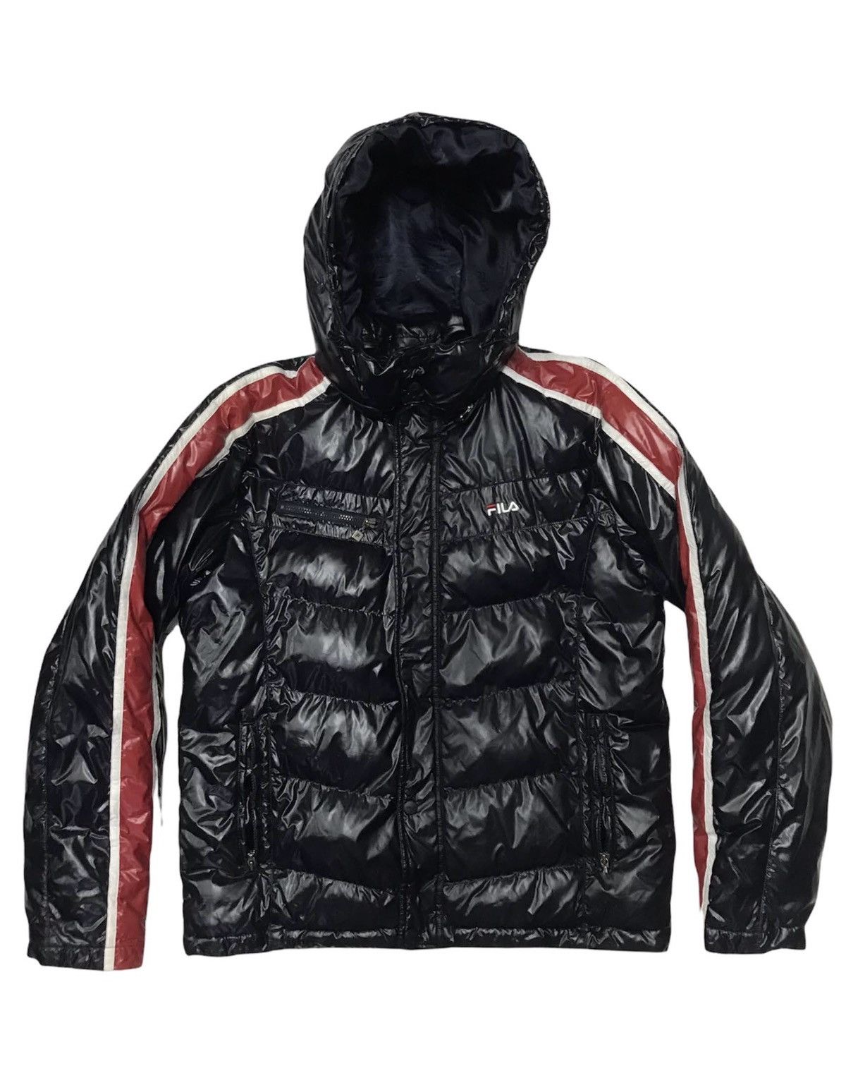 Fila STEAL💥VTG Fila D Italia Down Puffer Shiny Jacket Unisex Size US M / EU 48-50 / 2 - 2 Thumbnail