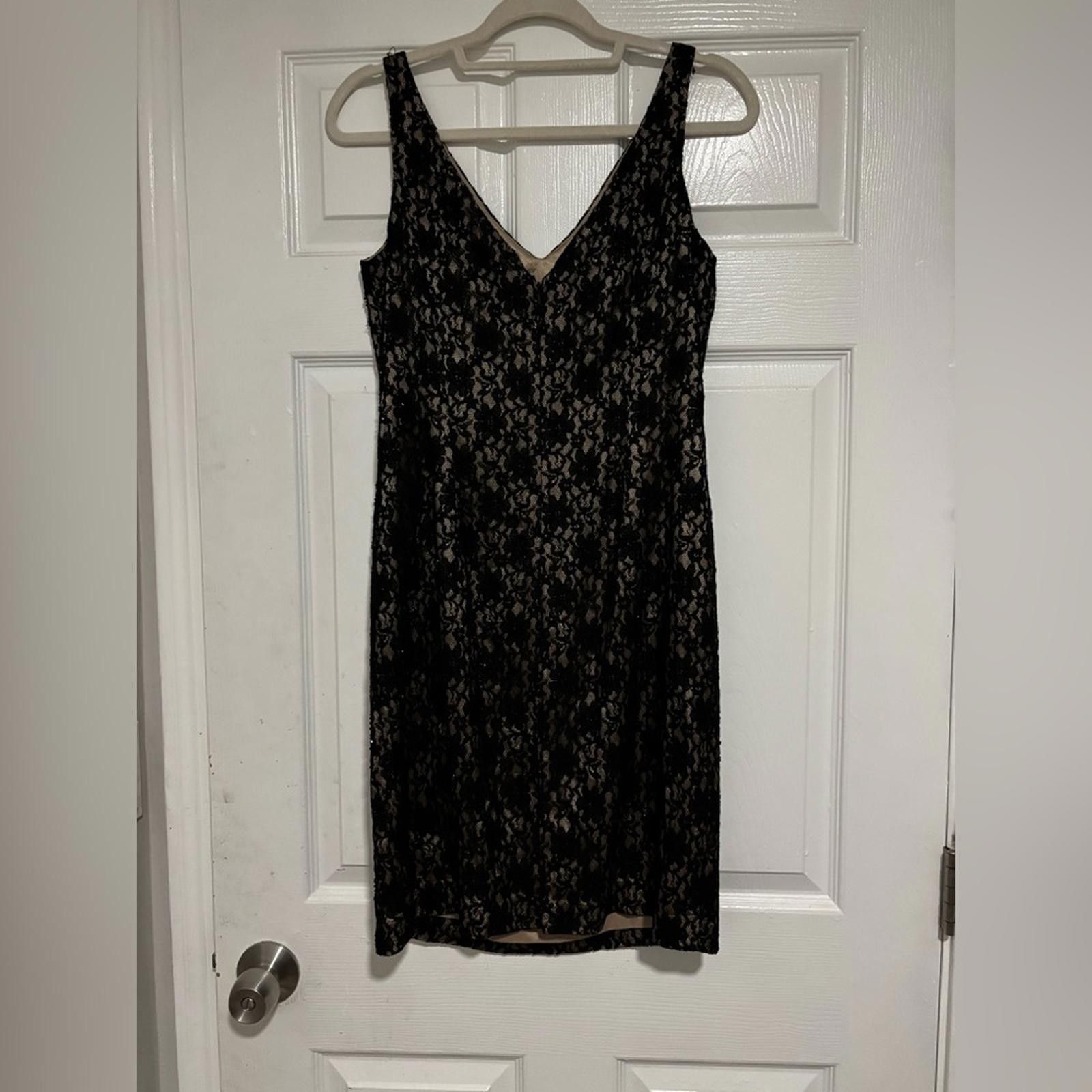Other Elegant Black Lace Dress Size XL / US 12-14 / IT 48-50 - 2 Thumbnail