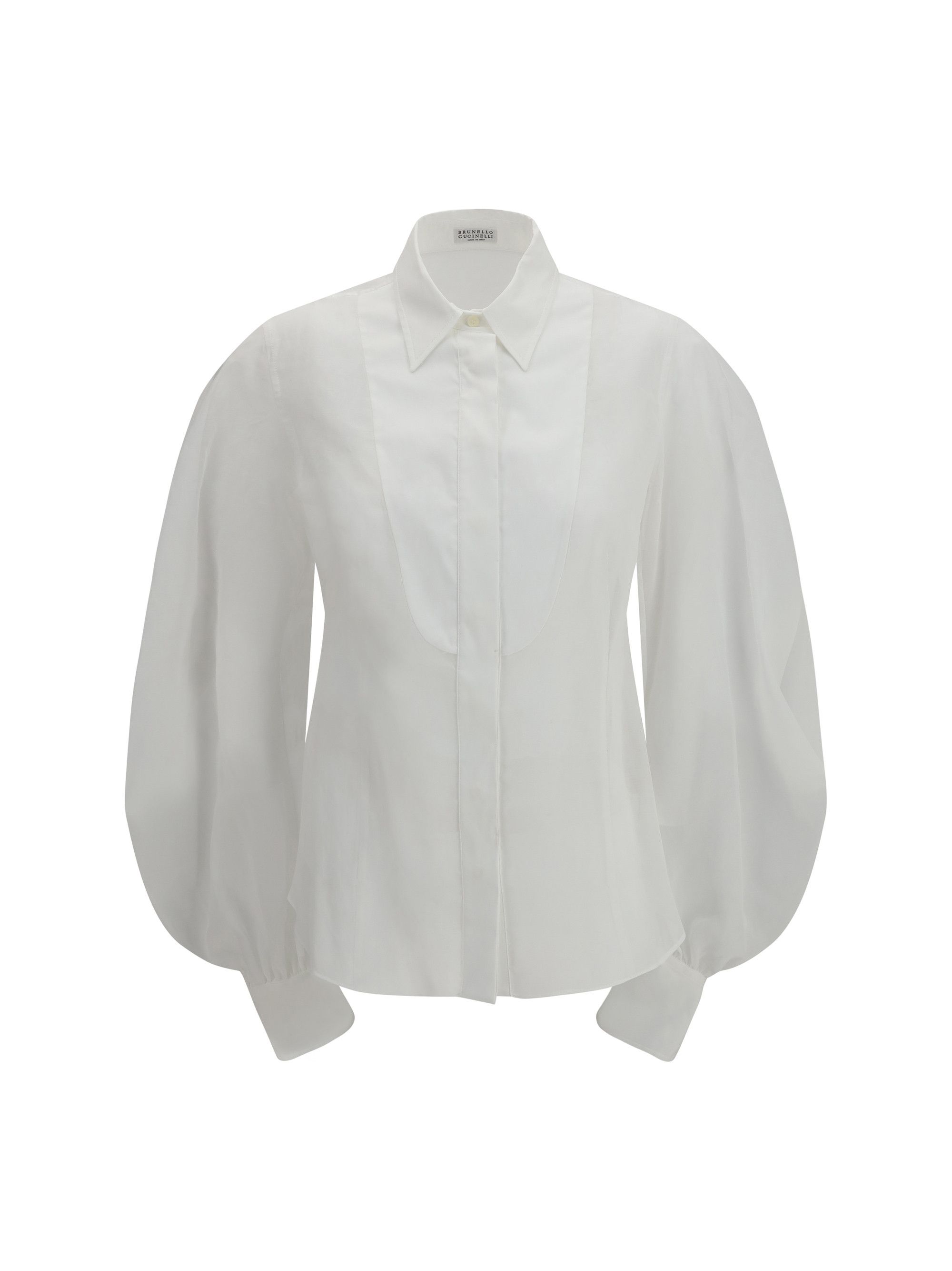 Brunello Cucinelli Lantern sleeve Blouse Size S / US 4 / IT 40 - 1 Thumbnail