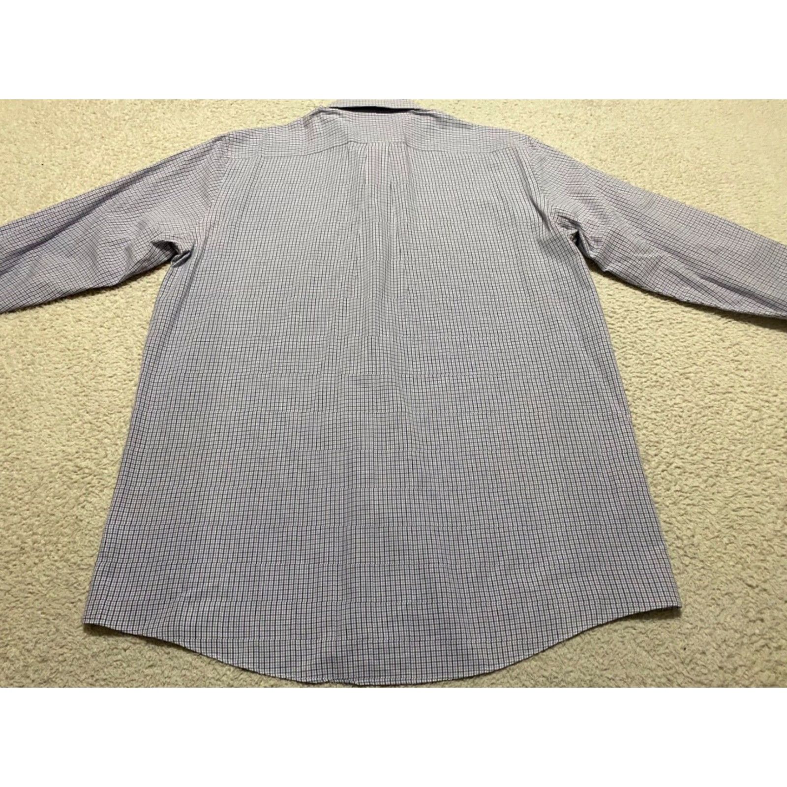 Stafford Stafford Shirt Men 17.5 Tall Multicolor Plaid L/S Button-Front Easy Care Size US XXL / EU 58 / 5 - 6 Thumbnail