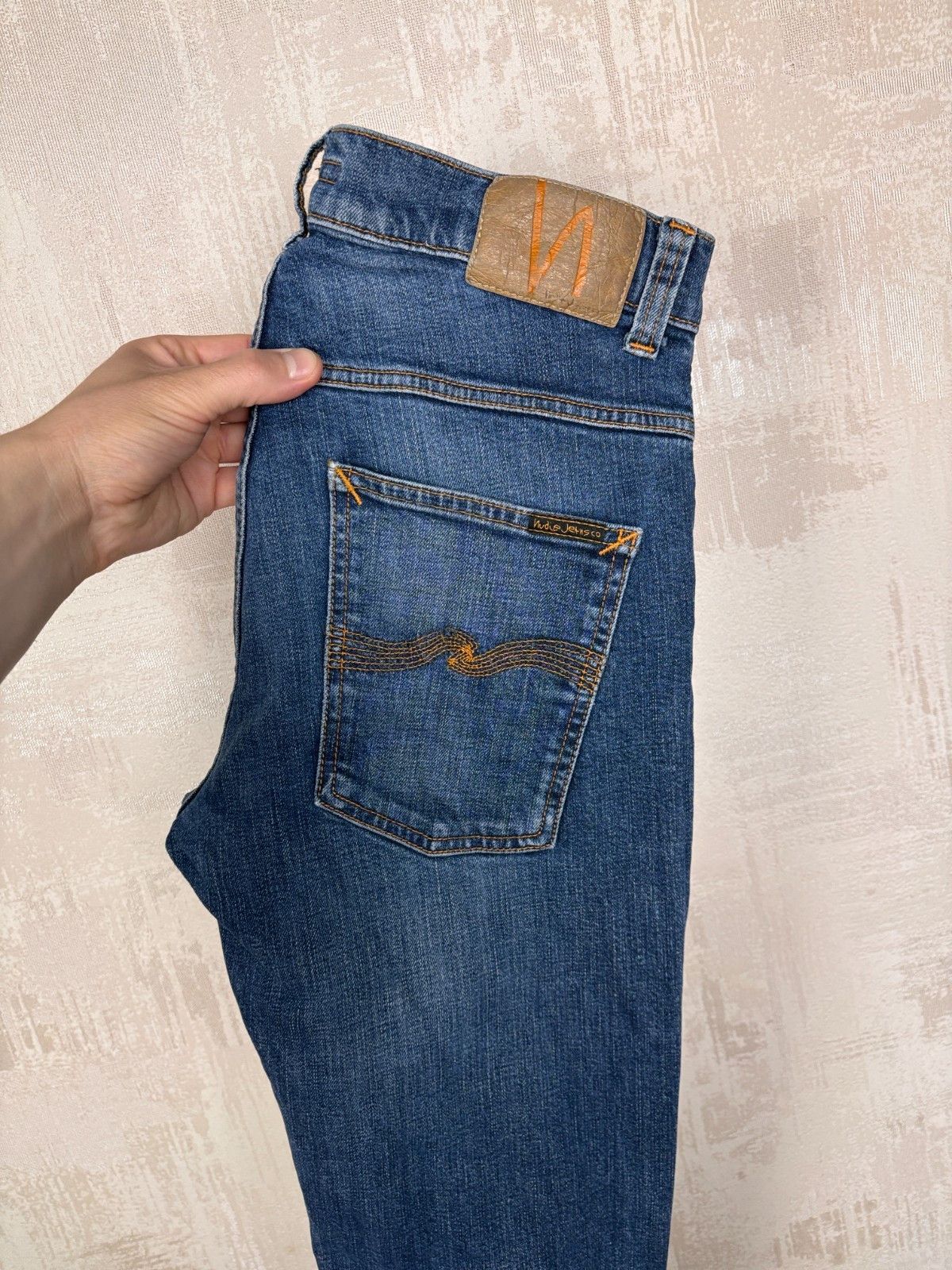 Nudie Jeans Nudie Jeans Co Grim Tim Dark Blue Orange W 32 L 34 Size US 32 / EU 48 - 16 Thumbnail