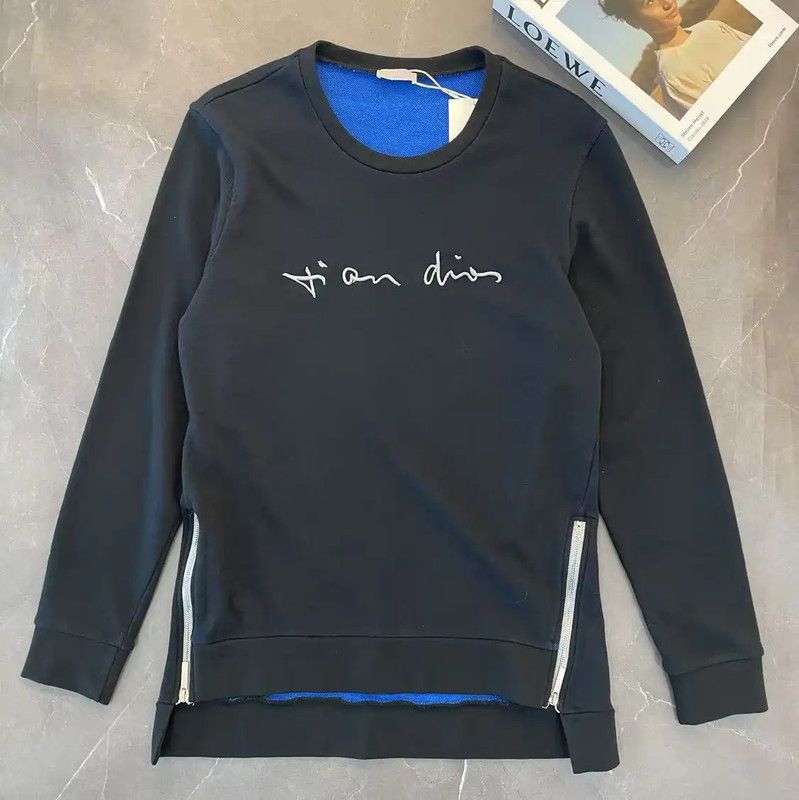 Dior Men's Black Cotton Sweatshirt for Spring Autumn 0089