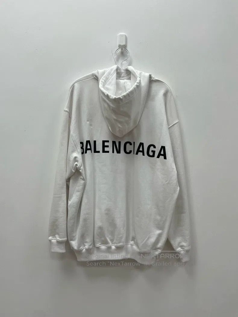 Balenciaga Balenciaga Logo print cotton hooded sweatshirt Size US S / EU 44-46 / 1 - 2 Thumbnail
