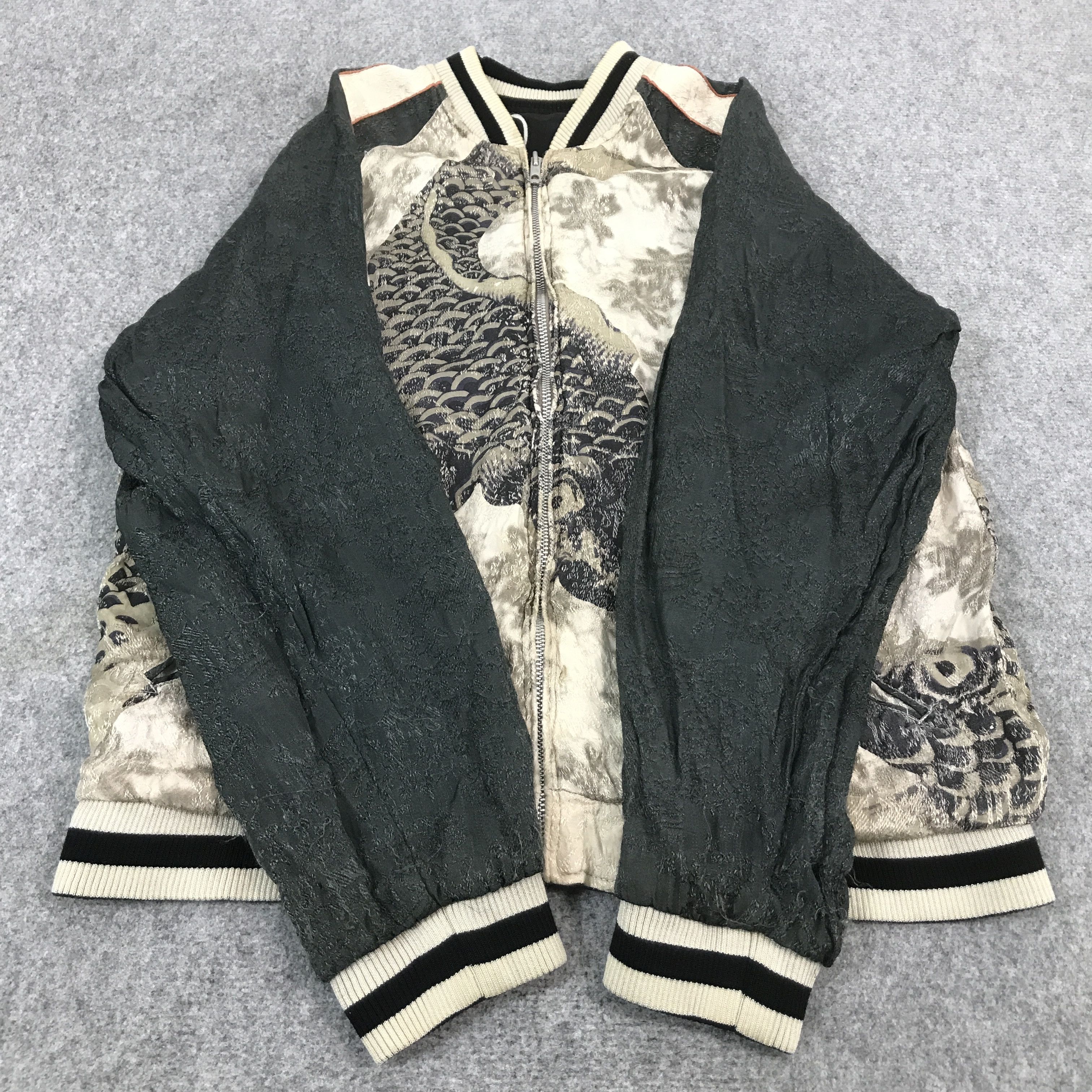 Designer × Japanese Brand JAPANESE BRAND SUKAJAN FISH KOI DESIGN JACKET Size US L / EU 52-54 / 3 - 8 Thumbnail