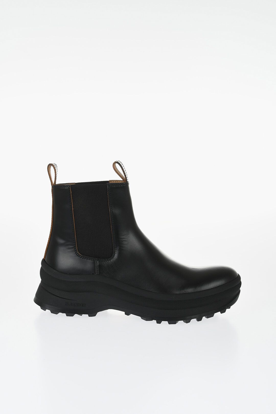 Jil Sander og1mm0625 Leather Chelsea Booties in Black Size US 10 / EU 43 - 1 Thumbnail