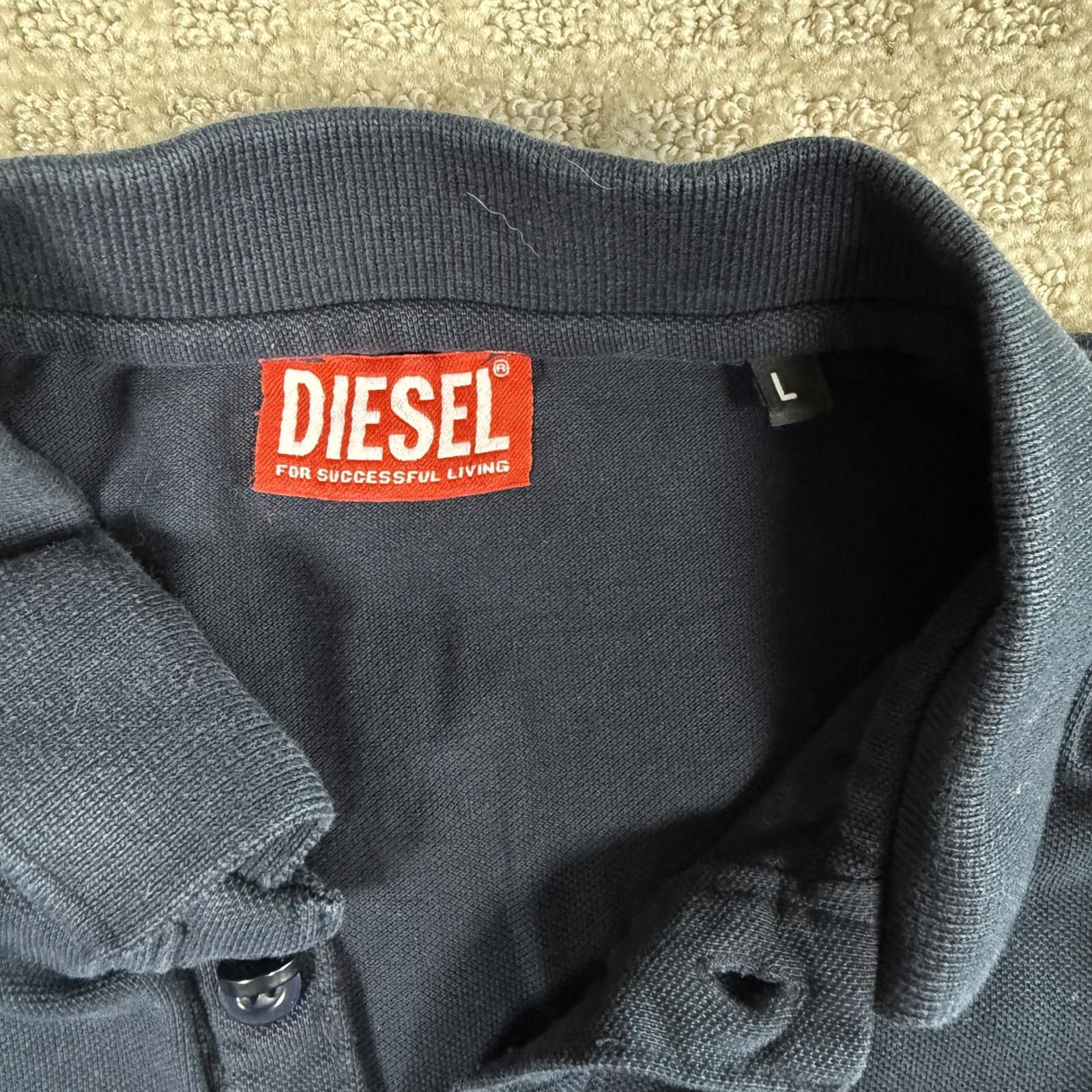Diesel Vintage Diesel Polo Shirt Navy Y2K Mens Large Size US L / EU 52-54 / 3 - 3 Thumbnail