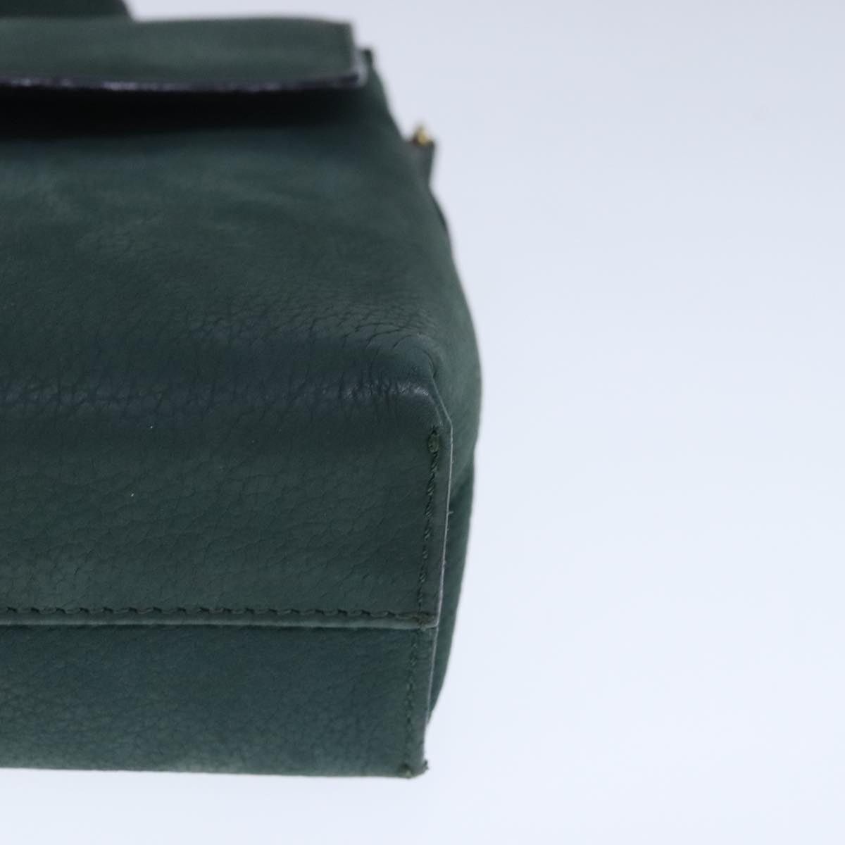 Celine CELINE Hand Bag Leather Green Gold Size ONE SIZE - 14 Thumbnail