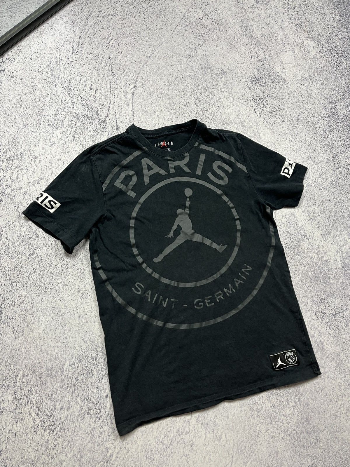 Jordan Brand Jordan Paris Saint Germain Big Logo T Shirt Drill Hype Y2k Size US M / EU 48-50 / 2 - 3 Thumbnail