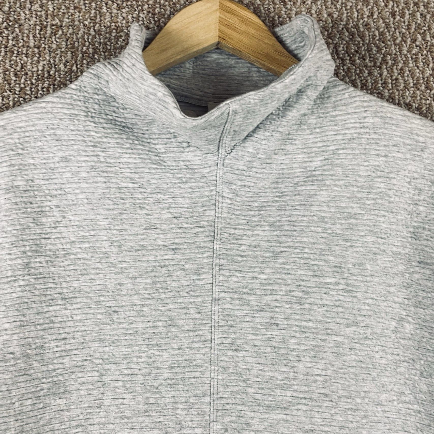 Lululemon Lululemon Dress Shirt Women Knee Length Heathered Ribbed Mock Neck Pullover Knit Cotton Blend Spandex Size 8 Gray Size M / US 6-8 / IT 42-44 - 5 Thumbnail