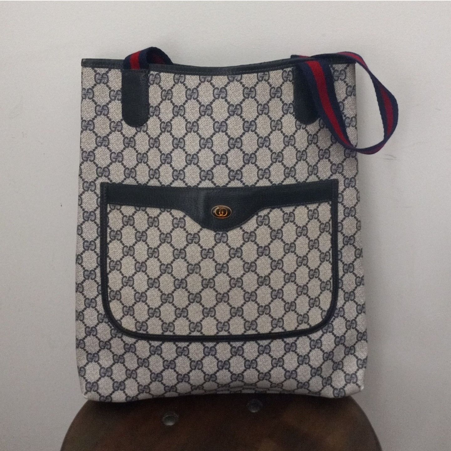 Gucci Vintage Gucci GG Monogram Supreme Sherry Web Ophidia Shopper Size ONE SIZE - 2 Thumbnail