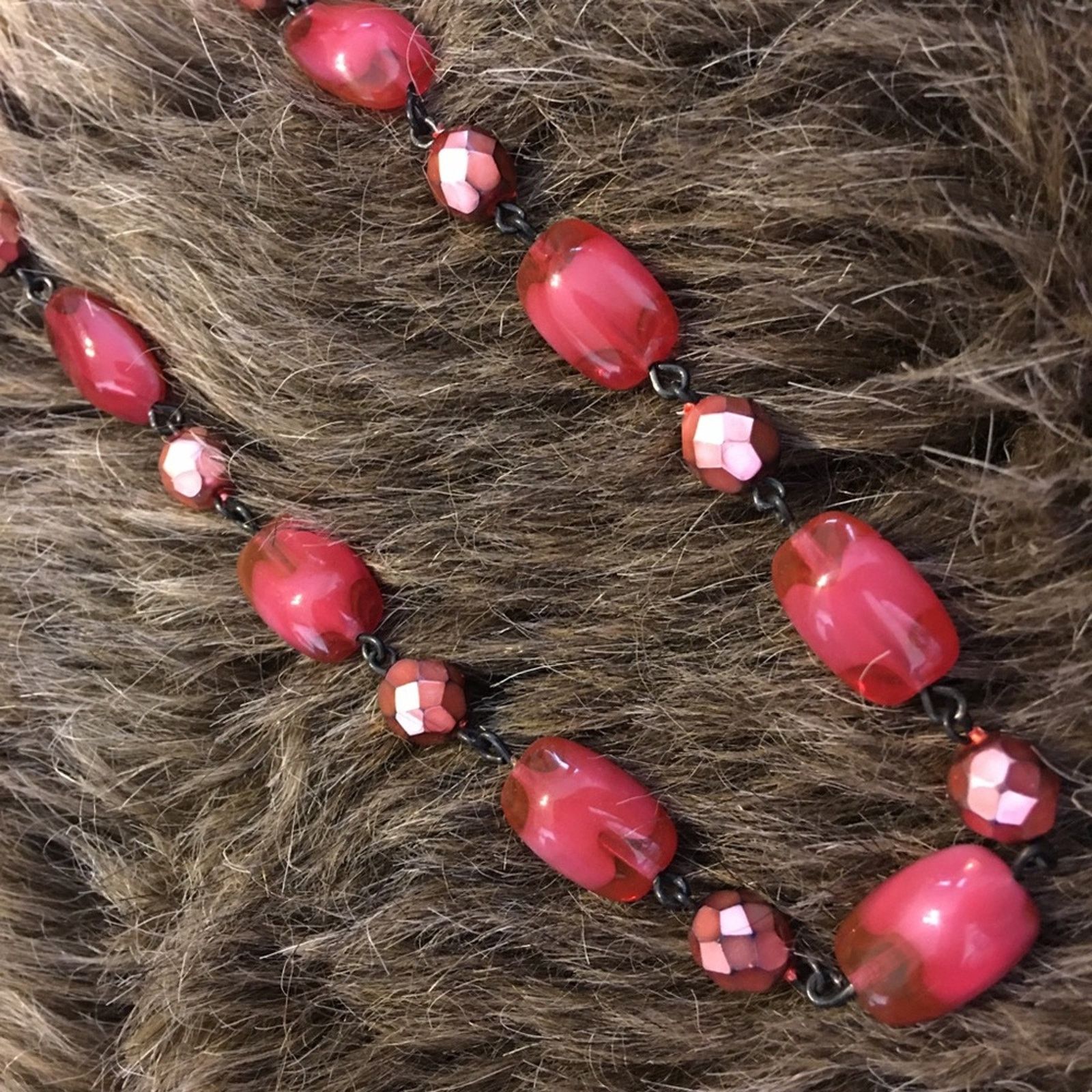Vintage Vintage glass bead black chrome choker necklace Size ONE SIZE - 6 Thumbnail