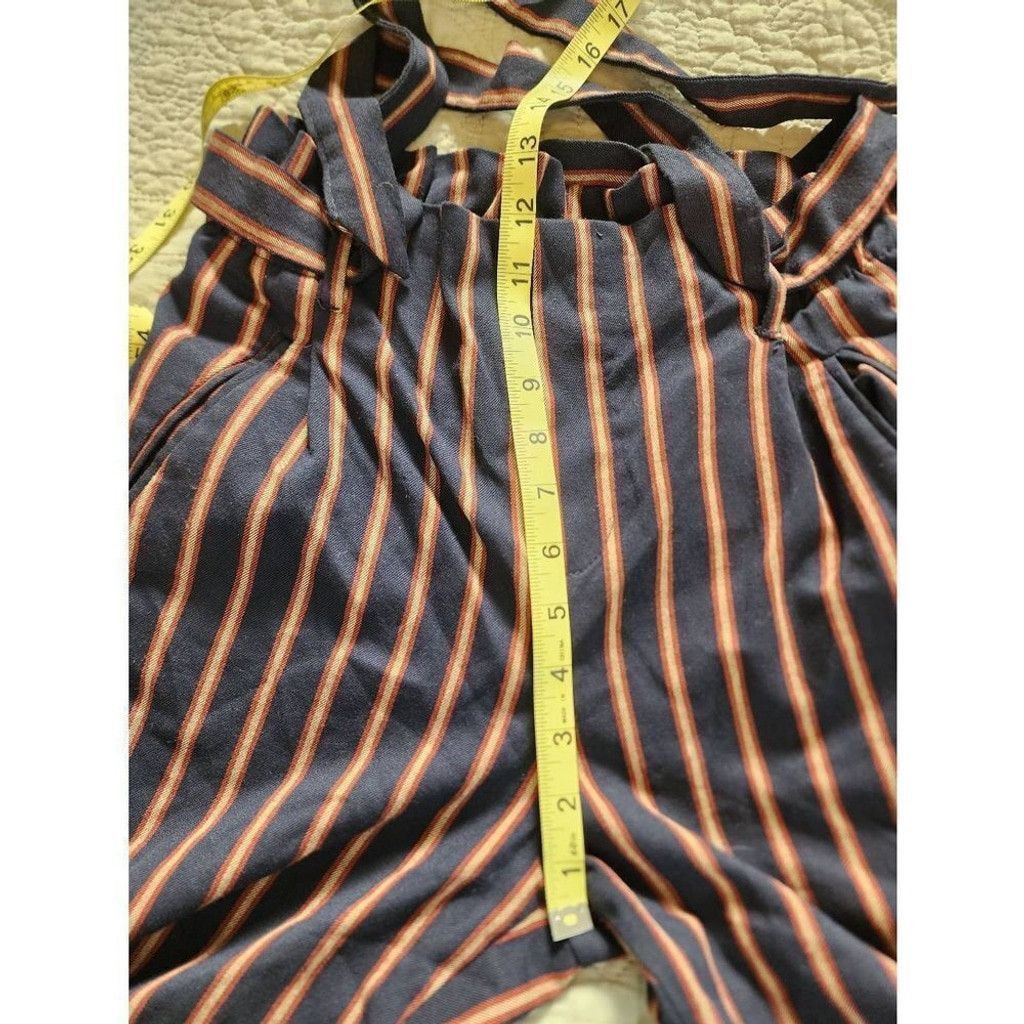 Zara Zara Navy Striped Pants Size 27" / US 4 / IT 40 - 5 Thumbnail