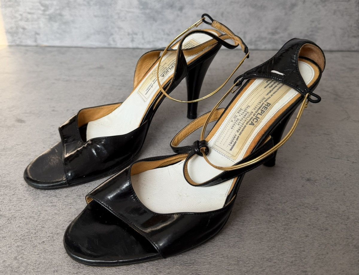 Maison Margiela MAISON MARGIELA - AW05 LINE 22 GOLD BANGLE STRAP HIGH-HEELS Size US 8 / IT 38 - 3 Thumbnail