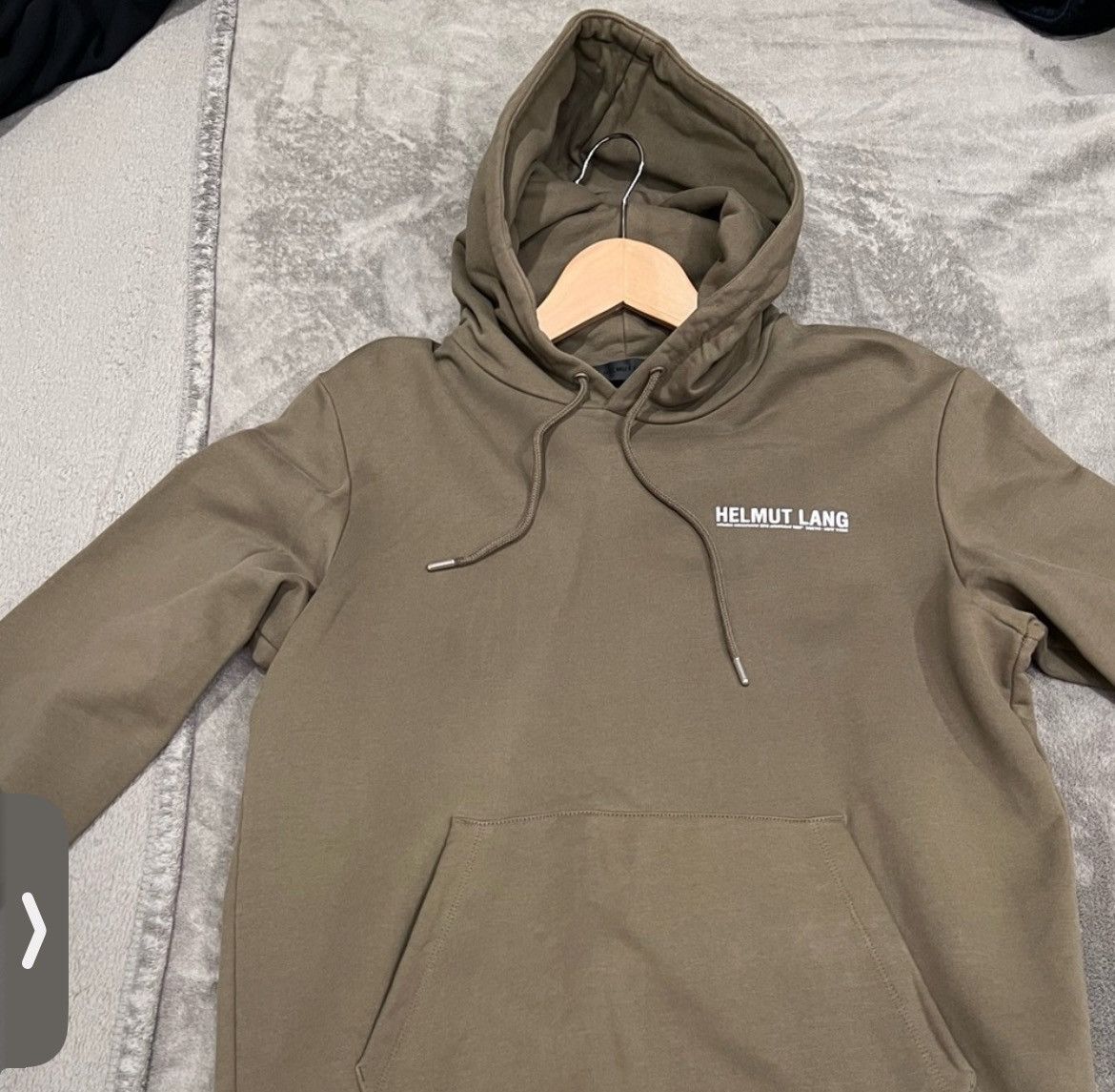 image of Helmut Lang F/w 2018 Hoodie Men in Olive (Size Large)