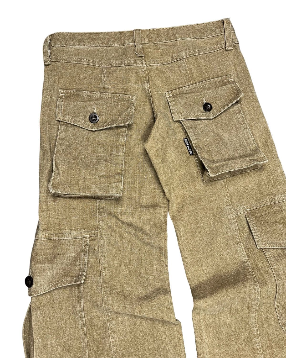 Japanese Brand 2000s Body Butter Flared Multi Pocket Pants Size US 29 - 5 Thumbnail