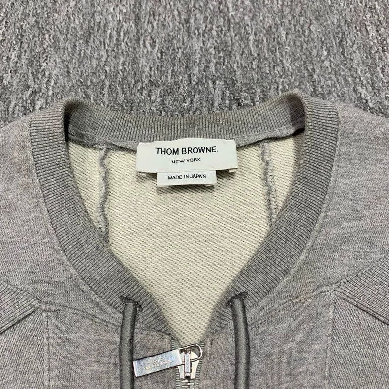 Thom Browne Thom Browne Gray four-striped suit zipper jacket 2506-Nexta Size US S / EU 44-46 / 1 - 7 Thumbnail