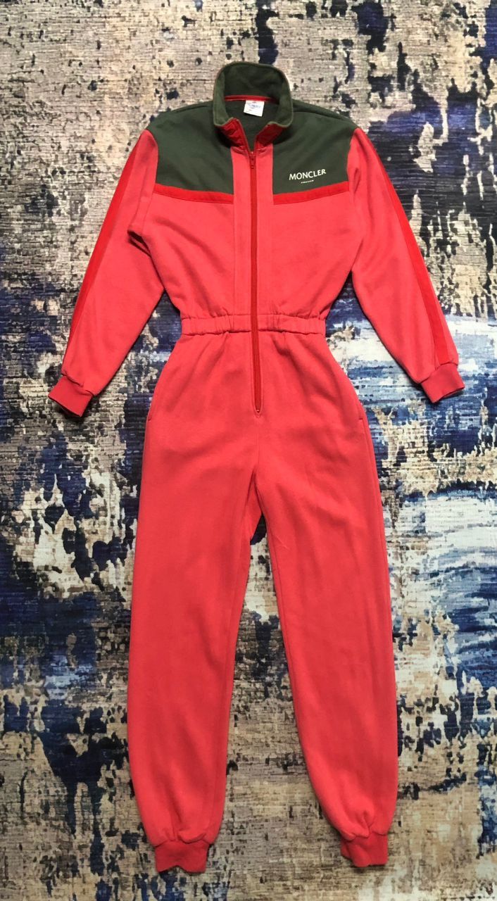 Moncler Vintage Moncler x Asics Red Coverall Jumpsuit Size -S Size US 30 / EU 46 - 1 Thumbnail