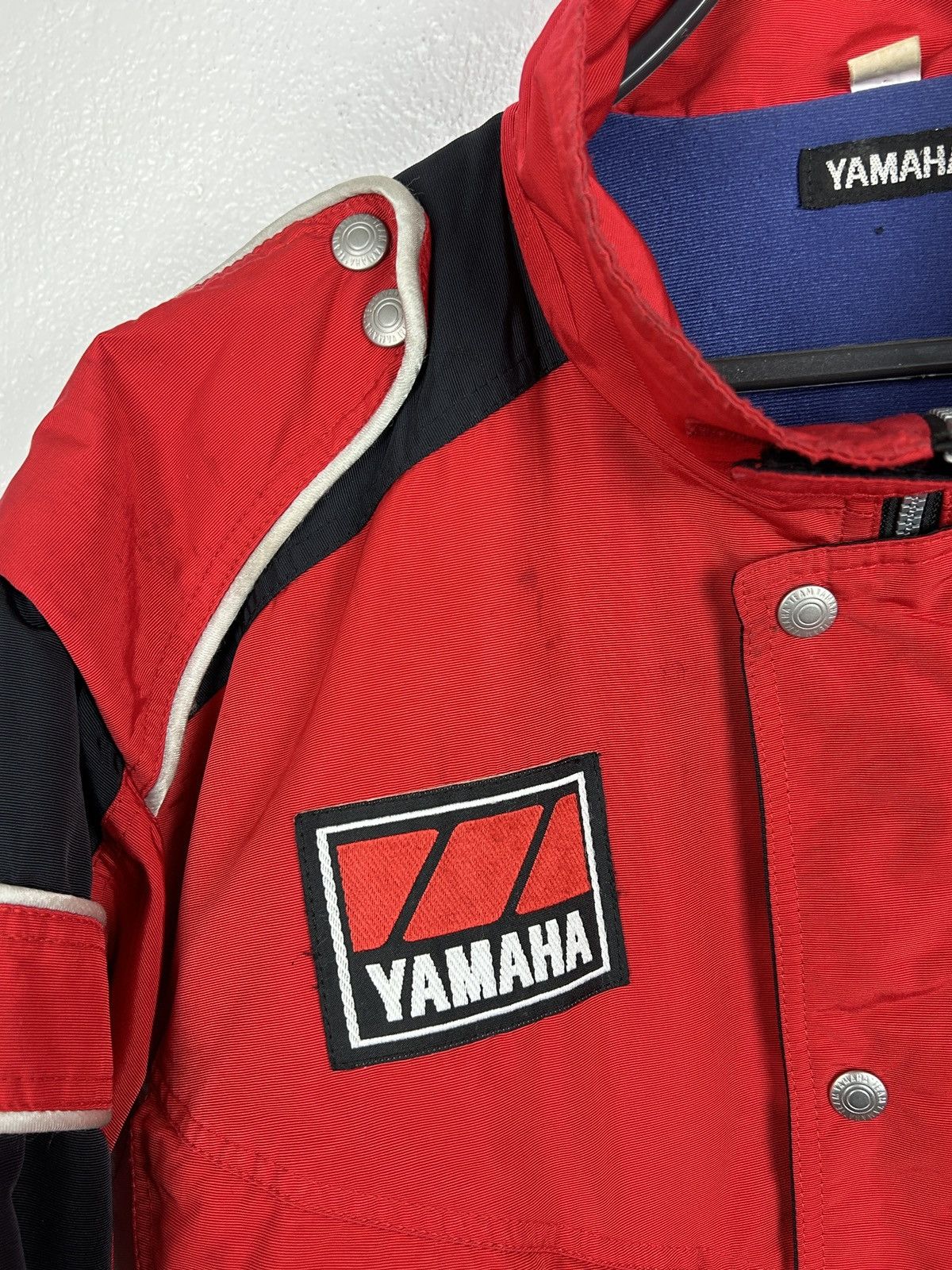 80s Vintage Team Yamaha Sports Zippered Racing Jacket In Red