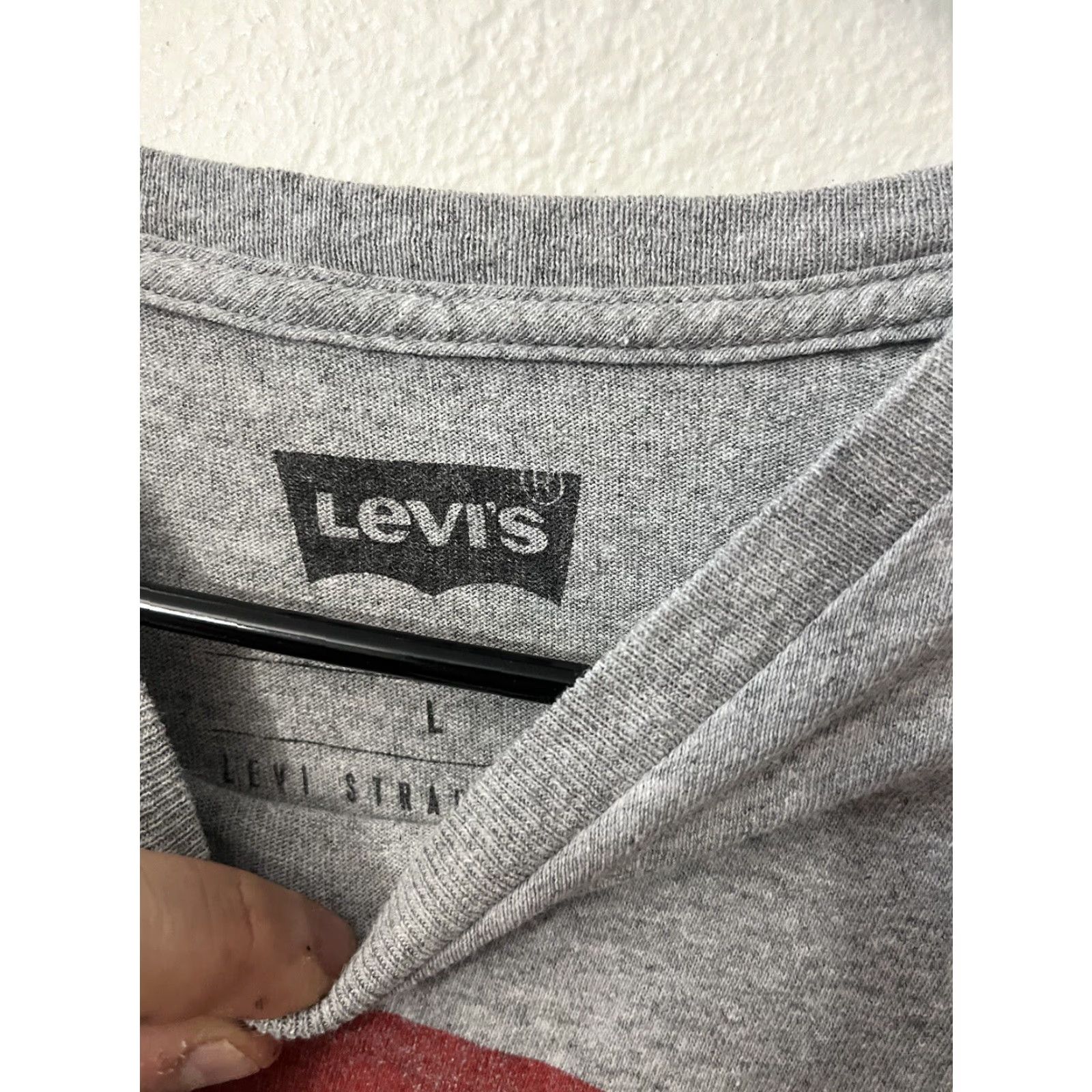 Levi's Levi's T-Shirt Adult Large Gray Big Logo Crew Neck Short Sleeve 90s Classic Mens Size US L / EU 52-54 / 3 - 4 Thumbnail
