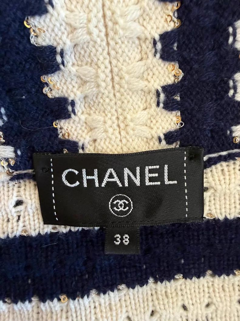 Chanel Chanel Striped knitted jacket Size XS / US 0-2 / IT 36-38 - 5 Thumbnail