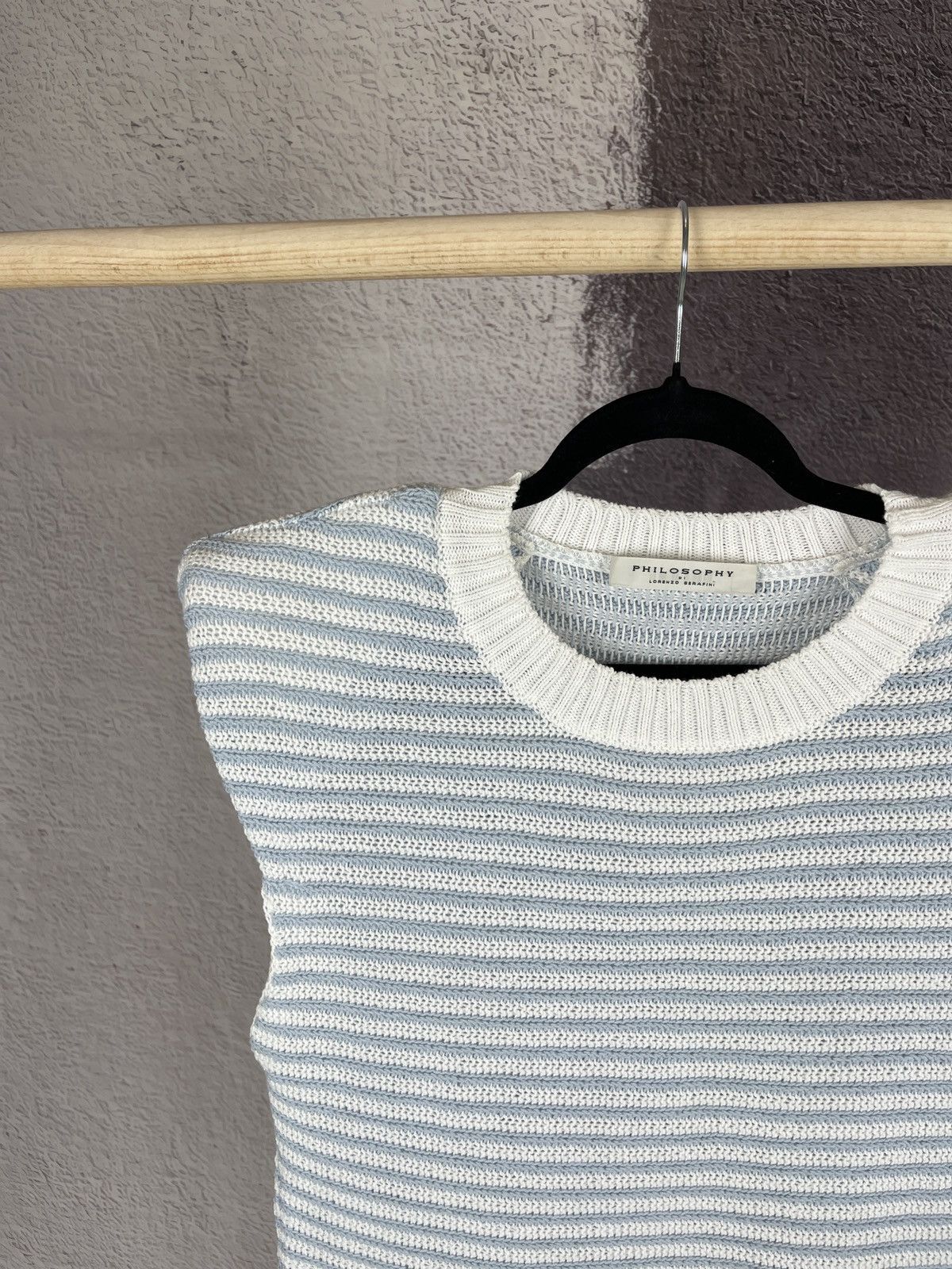 Philosophy di Lorenzo Serafini Philosophy di Lorenzo Serafini striped blue vest sweater Size M / US 6-8 / IT 42-44 - 3 Thumbnail
