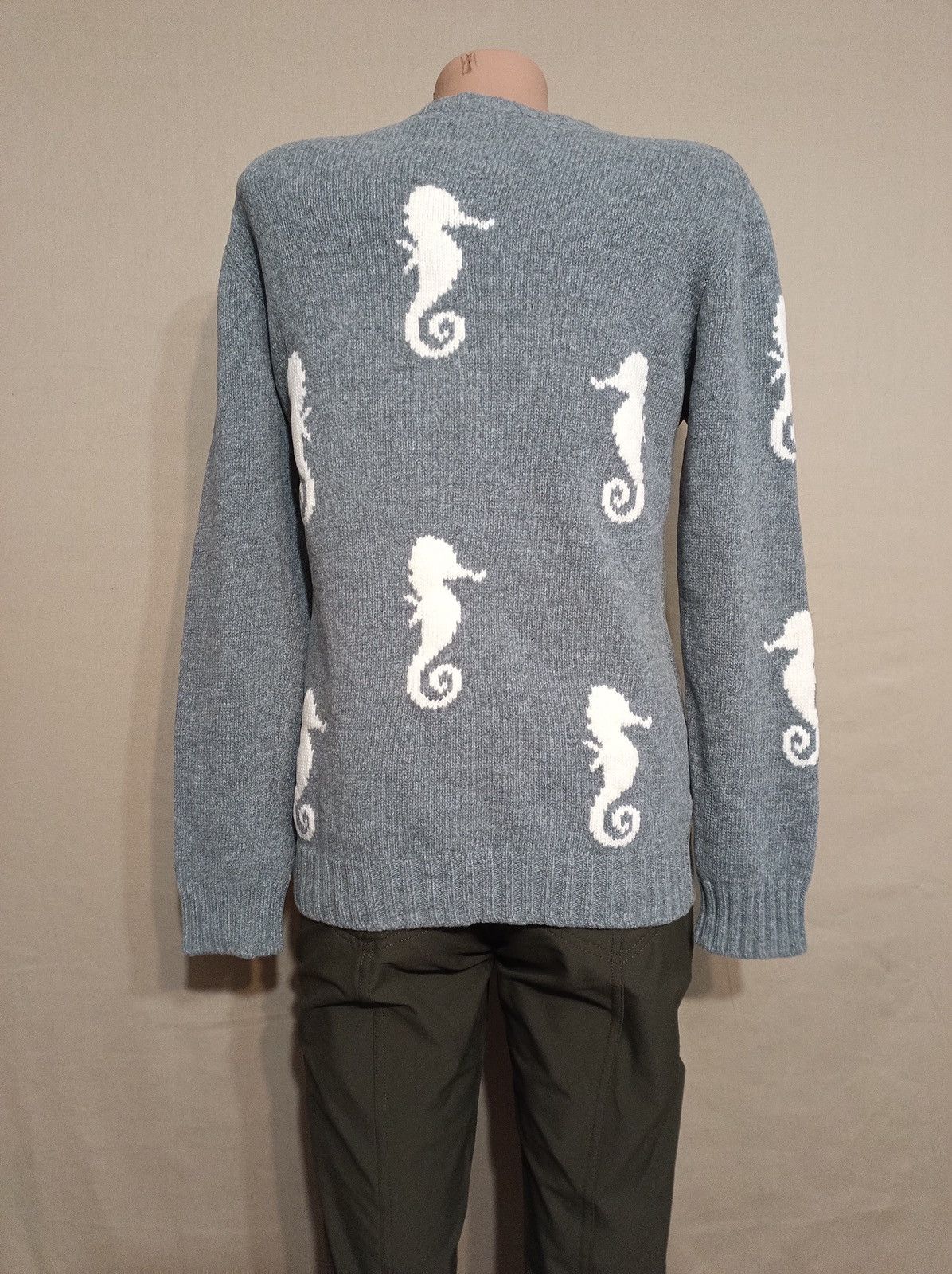 Prada PRADA Grey Seahorses Wool Cashmere Sweater Size IT 44 Size M / US 6-8 / IT 42-44 - 7 Thumbnail