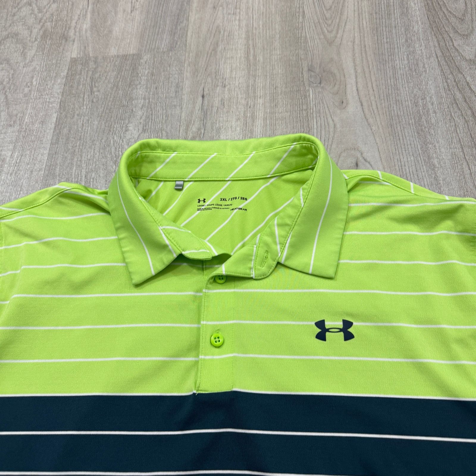 Under Armour Under Armour Polo Shirt Men's 2XL XXL Collared Striped Size US XXL / EU 58 / 5 - 3 Thumbnail