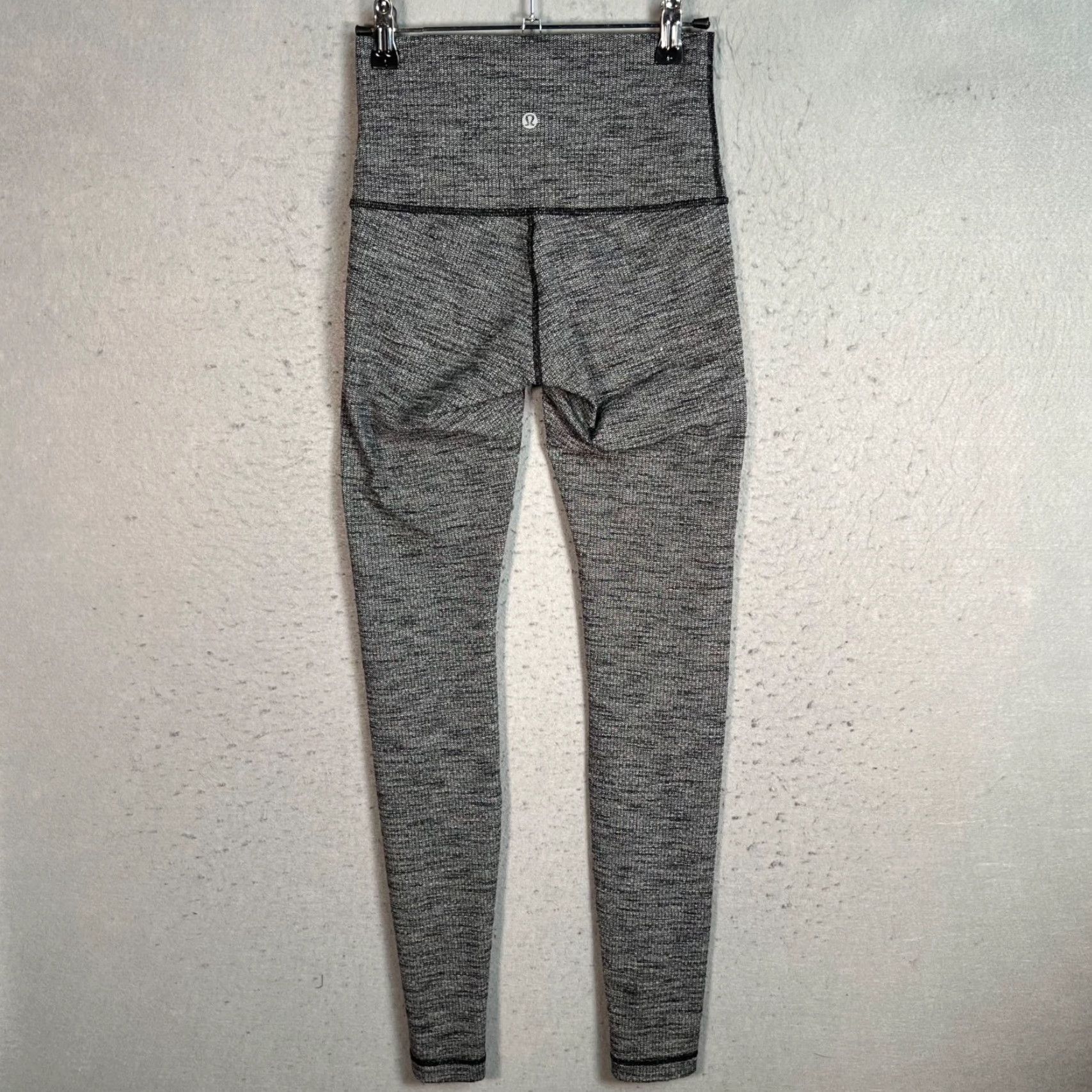 Lululemon Lululemon Leggings Womens Size 4 Black White Heathered High-Waisted Athletic Activewear Skinny Inseam 27 in Yoga Size 27" / US 4 / IT 40 - 2 Thumbnail