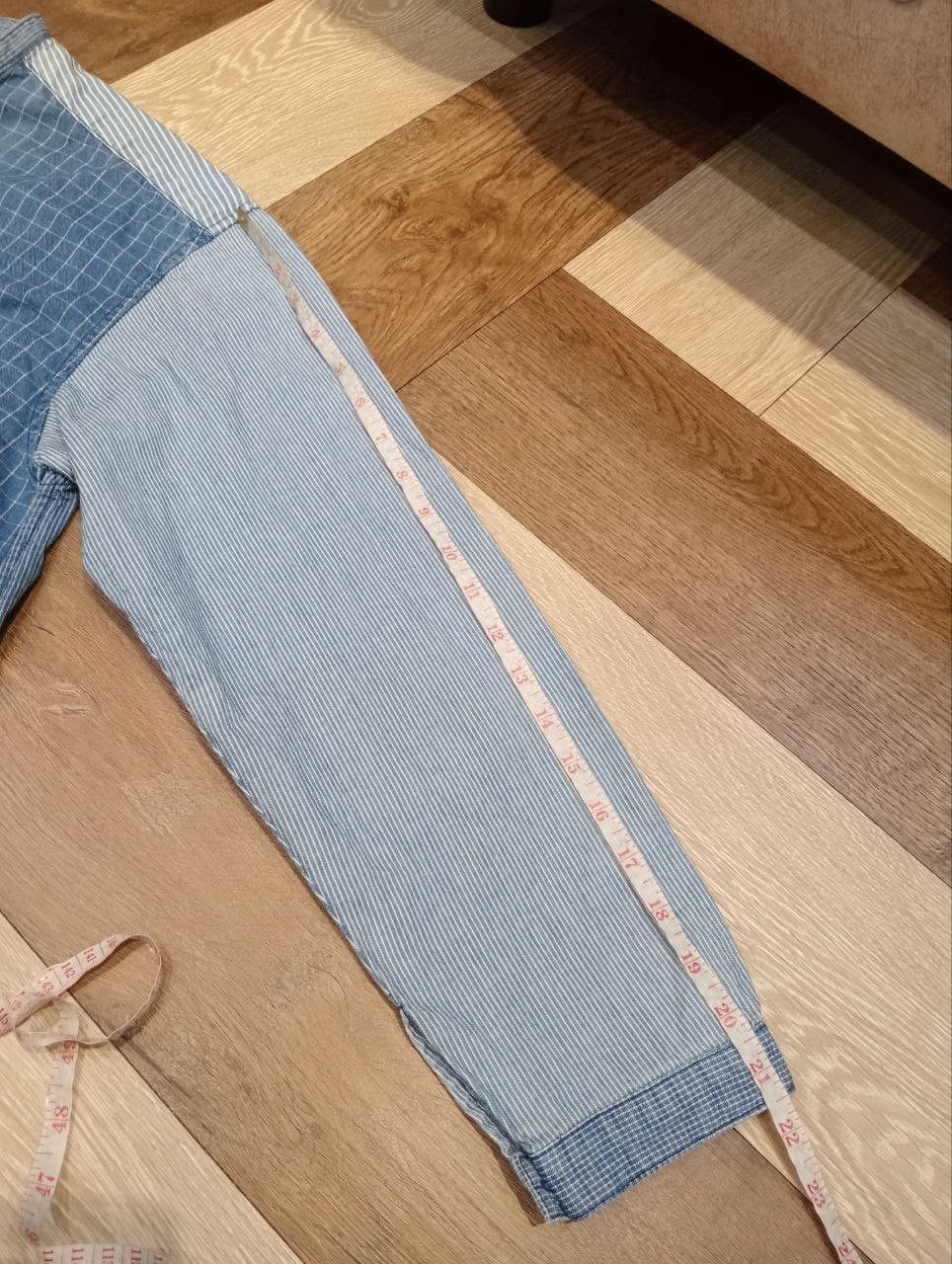 Issey Miyake NE-NET ISSEY MIYAKE PATCHWORK DENIM SHIRT Size US L / EU 52-54 / 3 - 15 Thumbnail