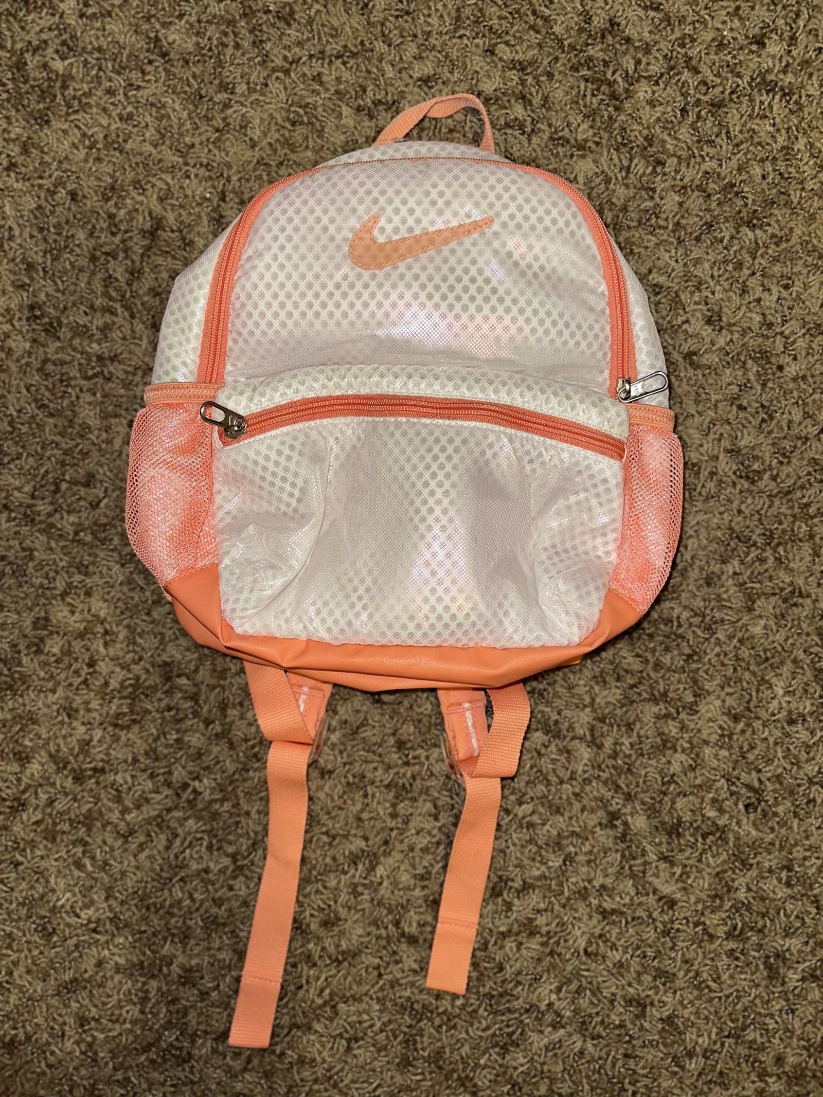 Nike Nike Kids Girl’s Brasilia Just Do It JDI Mini Air3 Pink/White Backpack Sample Size ONE SIZE - 1 Thumbnail