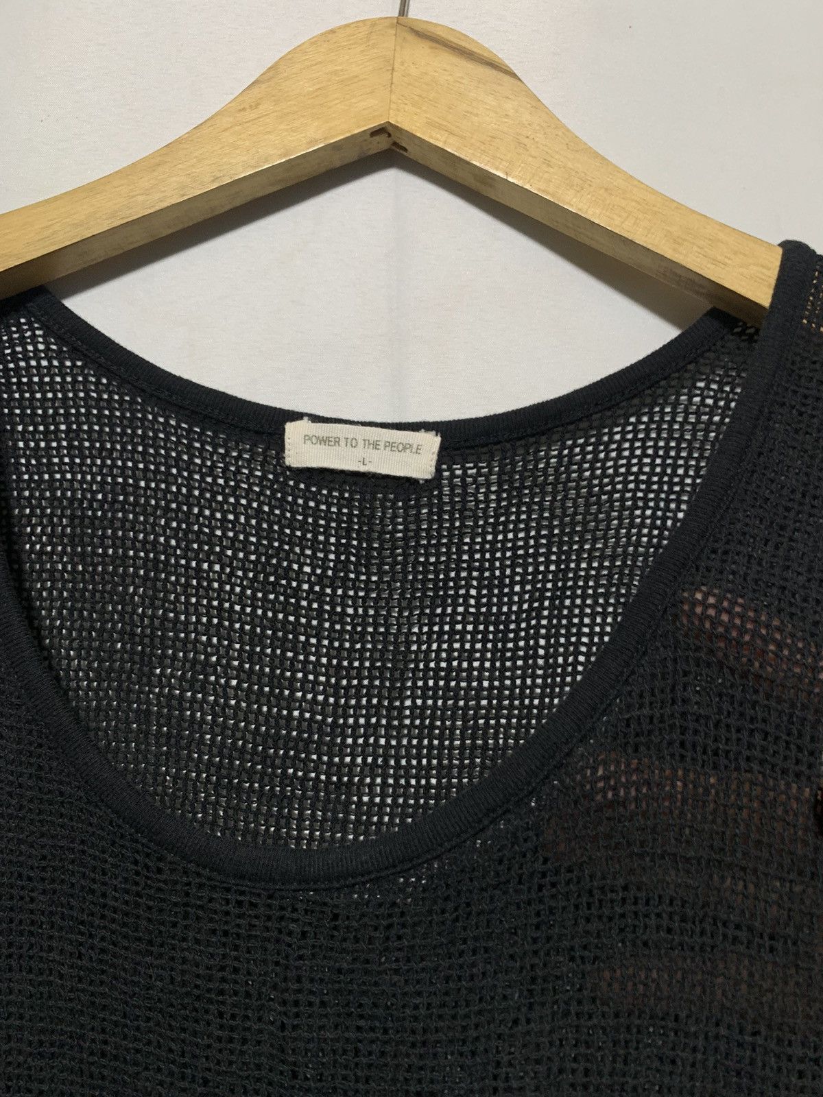 20471120 2000s Power to the people mesh knit web tanktop punk styled Size US L / EU 52-54 / 3 - 3 Thumbnail