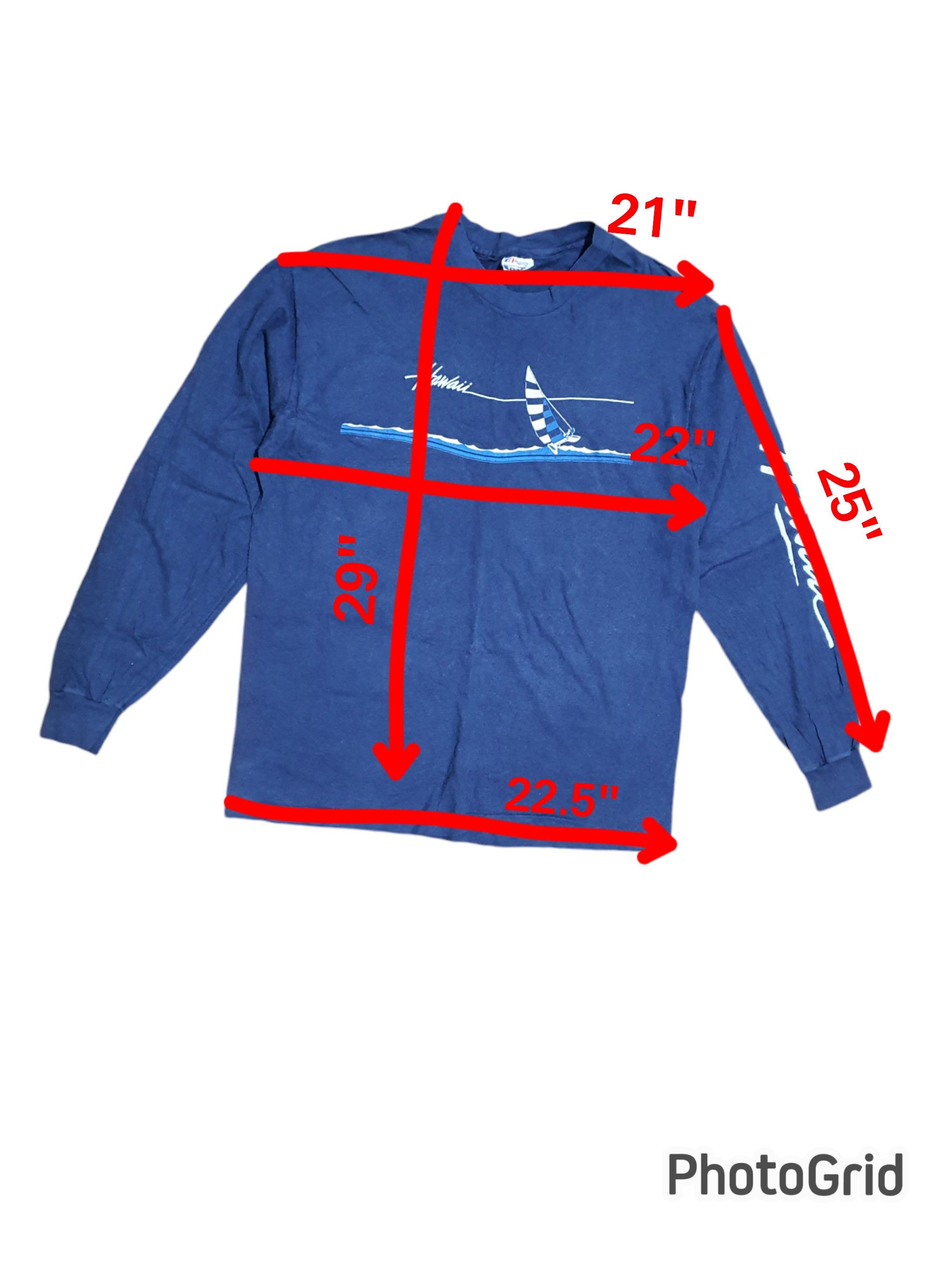 Hanes × Vintage VINTAGE HAWAII SAILER 22/29 USA RARE LONG SLEEVE T-SHIRT Size US XL / EU 56 / 4 - 9 Thumbnail