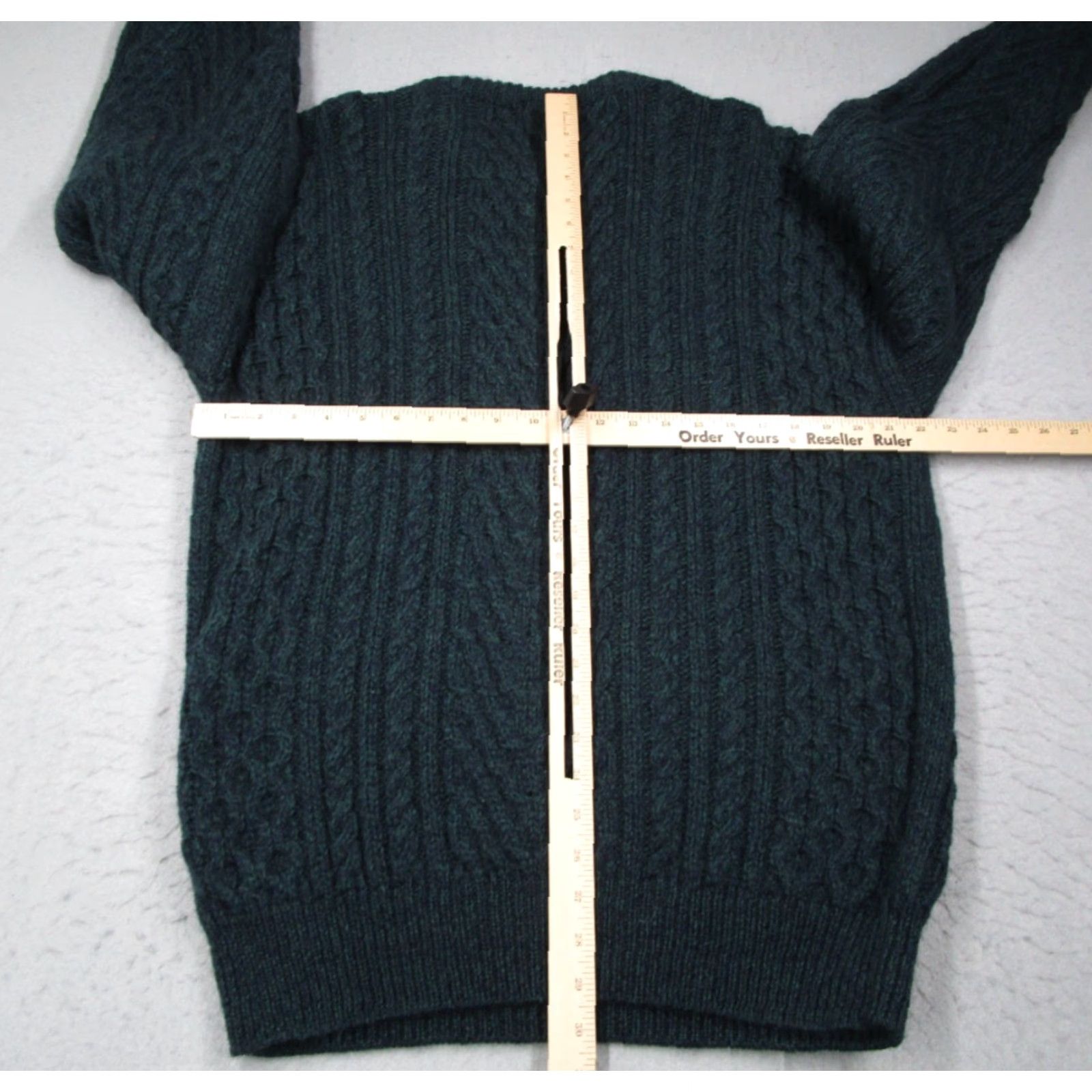 Vintage Columba Reid Sweater Mens Large Green Wool Knit Fisherman Grandpa Pullover Size US L / EU 52-54 / 3 - 5 Thumbnail