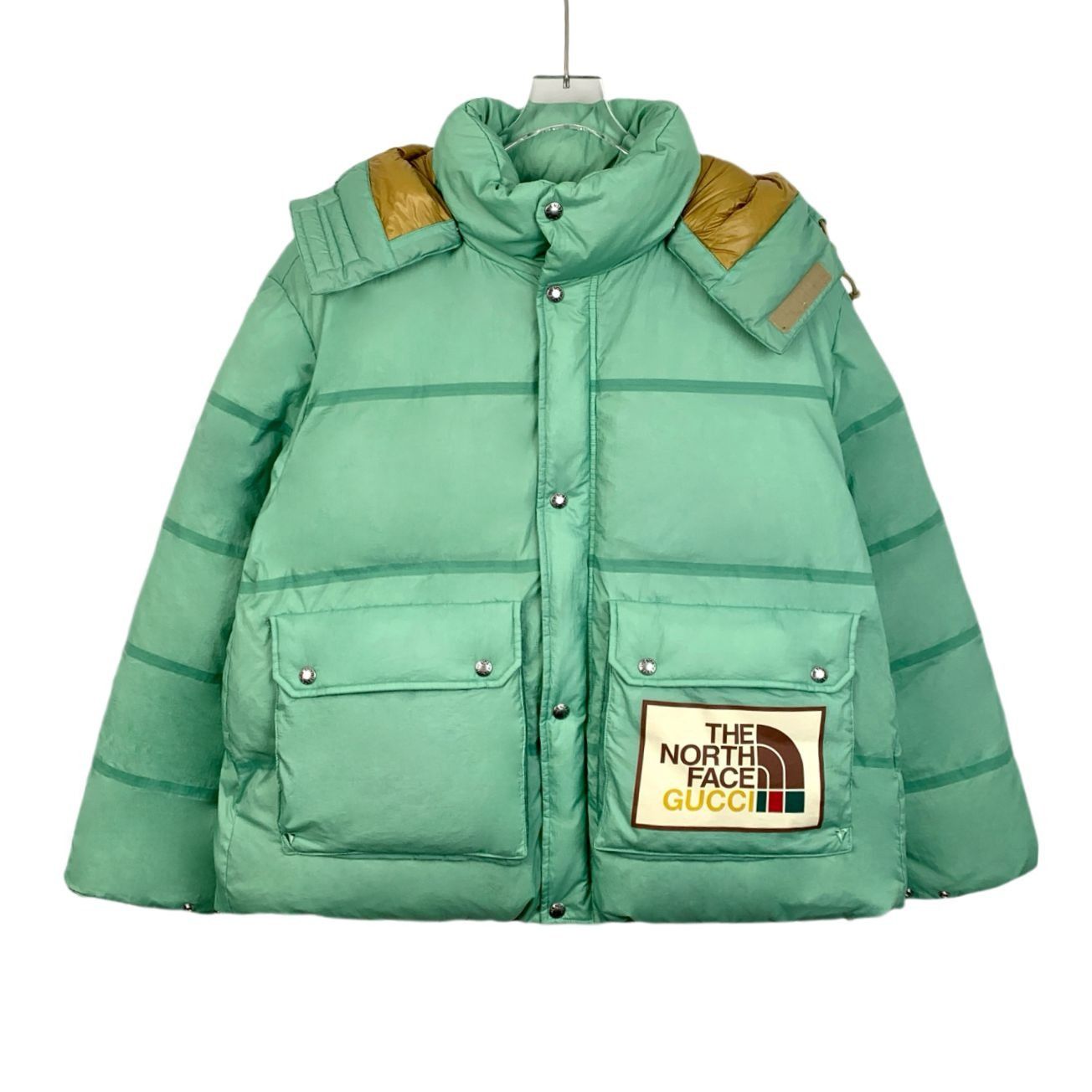Gucci The North Face x Gucci Puffer Jacket Unisex Size L Mint Gree Size L / US 10 / IT 46 - 1 Thumbnail
