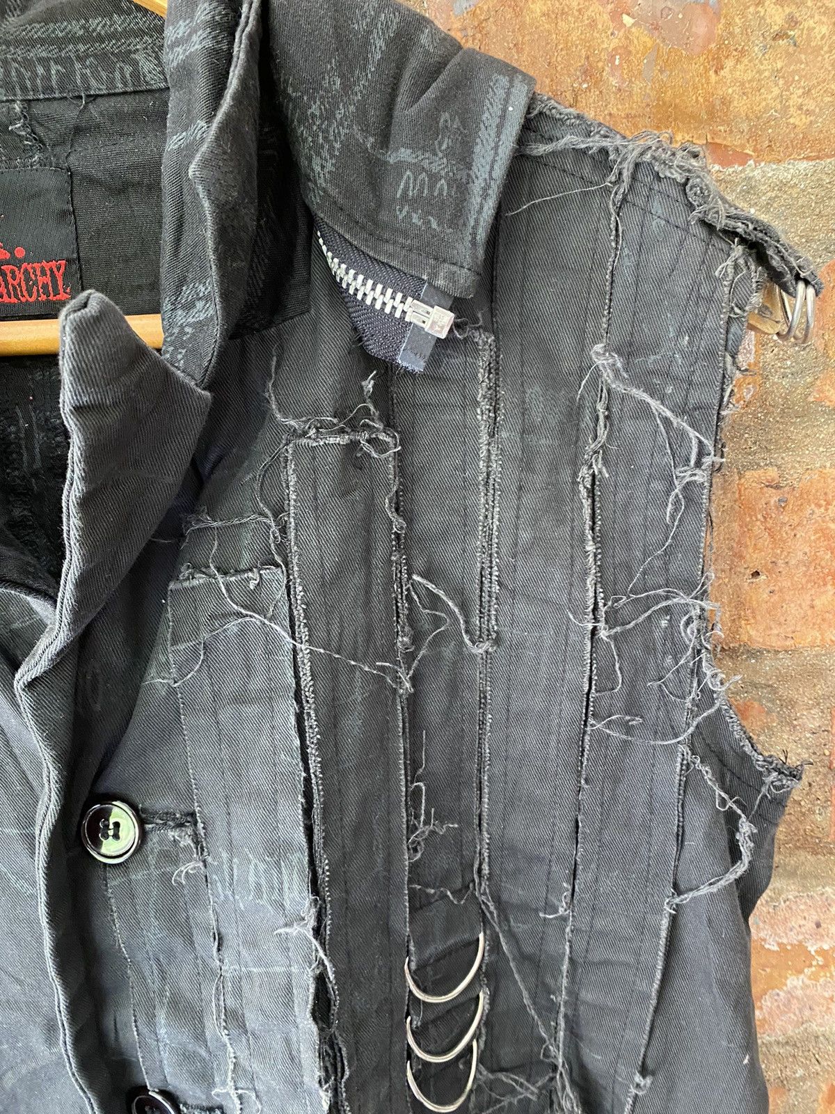 Japanese Brand 2000s H.Anarchy Naoto HAGI distressed fringe Punk Gothic Size US M / EU 48-50 / 2 - 8 Thumbnail