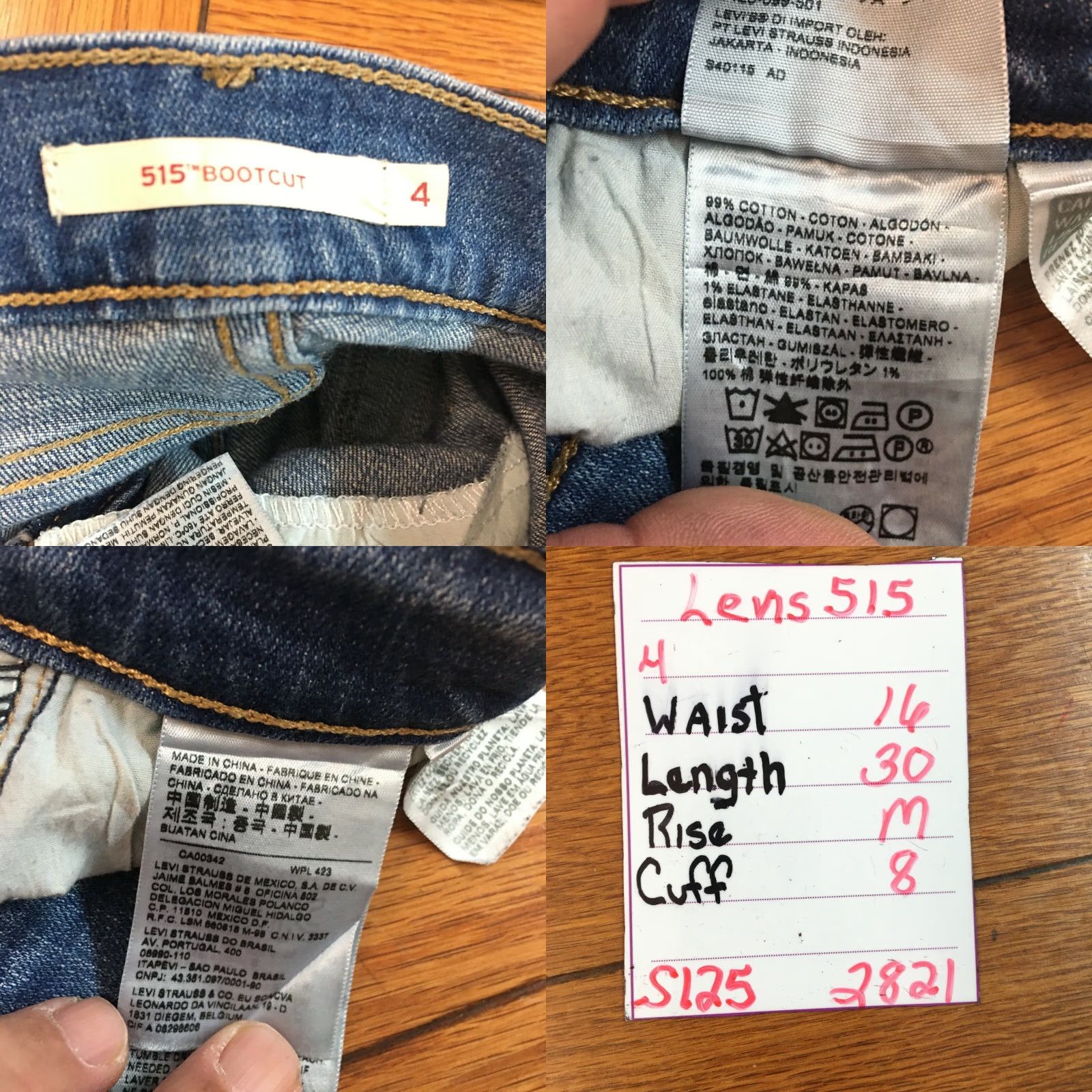 Levi's Levi's 515 Jeans Bootcut Blue Denim Regular 32 Inseam 30 Women's Size 4 Stretch Size 27" / US 4 / IT 40 - 8 Thumbnail