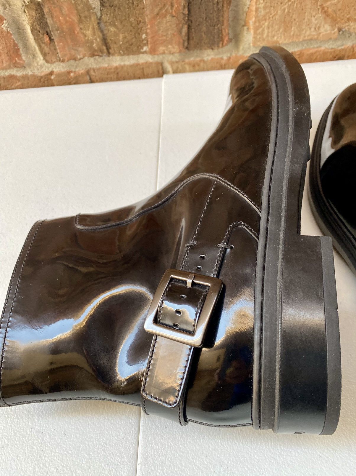 Tod's Tod’s 🇮🇹 blk naplak leather spencer motorcycle boots 11 NEW Size US 11 / EU 44 - 3 Thumbnail