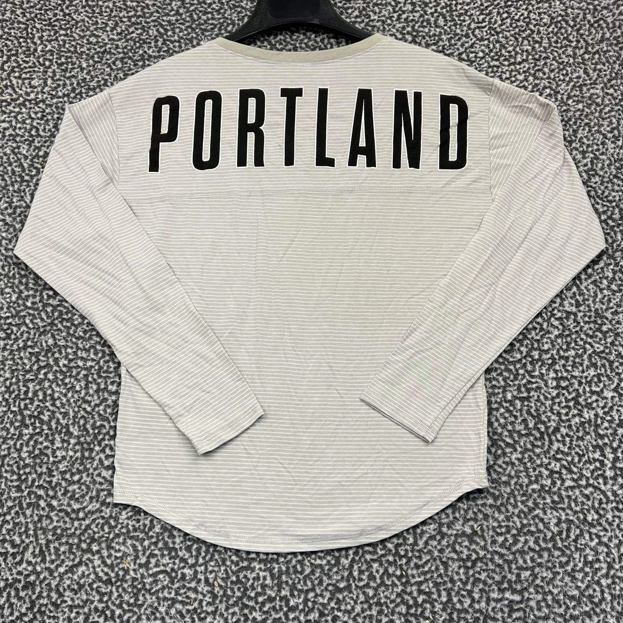 Adidas Portland Trailblazers Shirt Women Long Sleeve V-Neck S Size S / US 4 / IT 40 - 2 Thumbnail