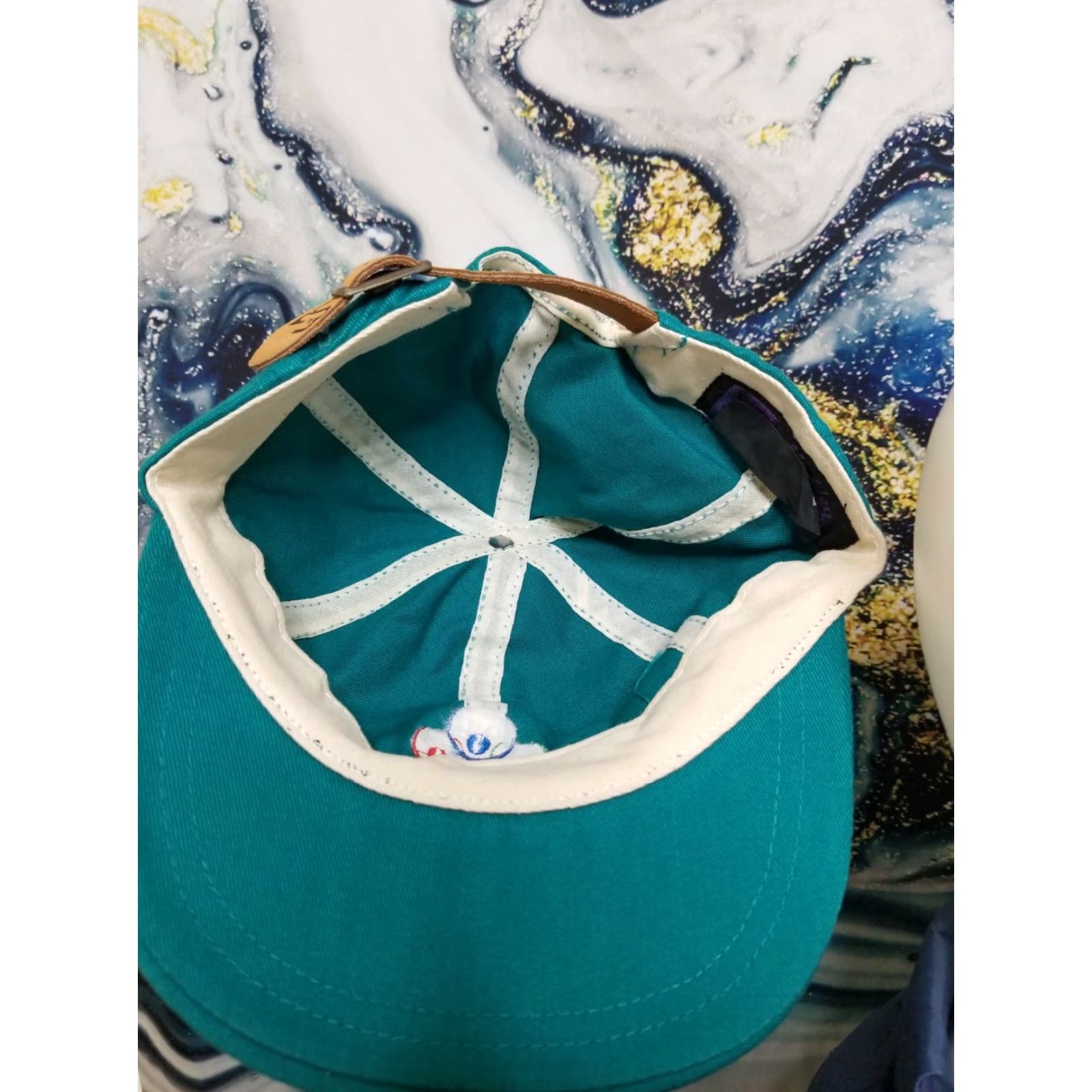 Vintage VINTAGE Merkley Baseball Cap Hat Men Adjustable Cotton Teal 90s Casual Size ONE SIZE - 5 Thumbnail