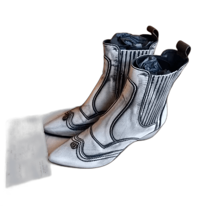 Louis Vuitton louis vuitton ankle chelsea boots in silver Size US 7.5 / EU 40-41 - 1 Thumbnail