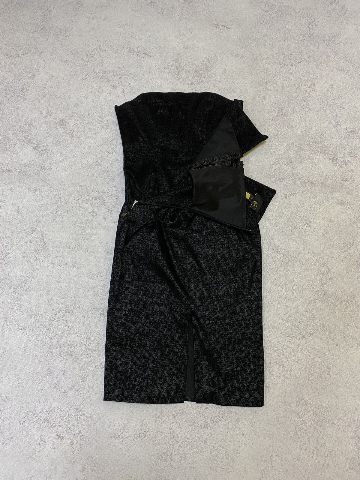 Roberto Cavalli Vintage Just Cavalli Velvet Monogram Corset Mini Dress Size S / US 4 / IT 40 - 13 Thumbnail