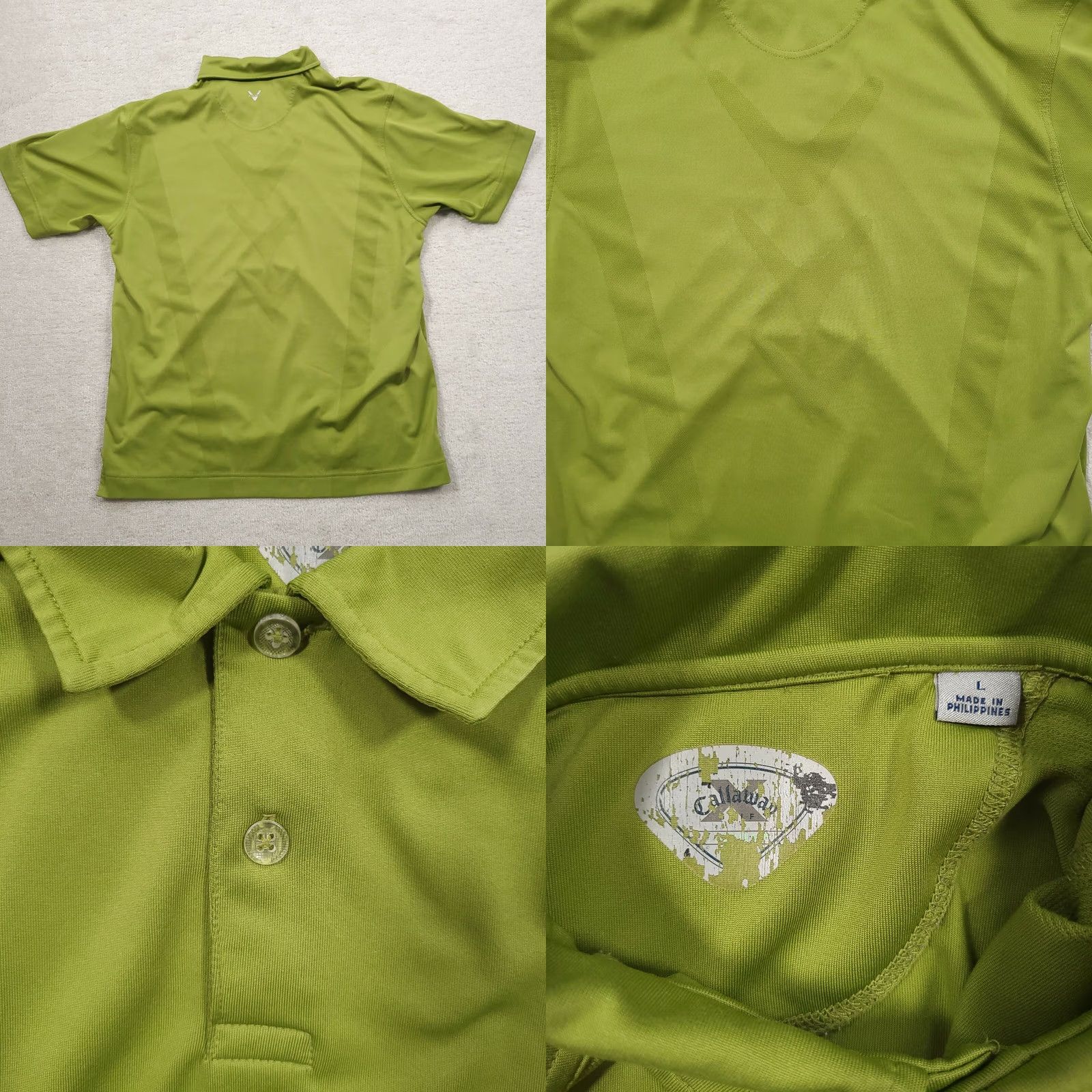 Callaway Callaway Golf Polo Shirt Mens Large Short Sleeve Green Stripe Logo Size US L / EU 52-54 / 3 - 8 Thumbnail