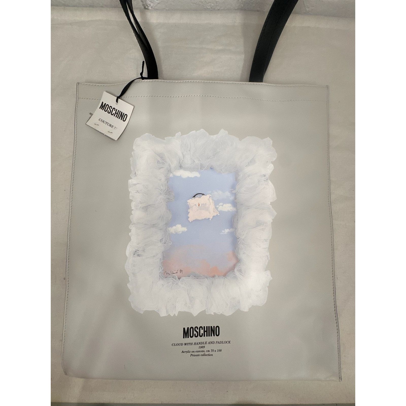 Moschino SS24 MOSCHINO COUTURE Leather Cloud & Padlock 1989 Tote Bag Size ONE SIZE - 8 Thumbnail