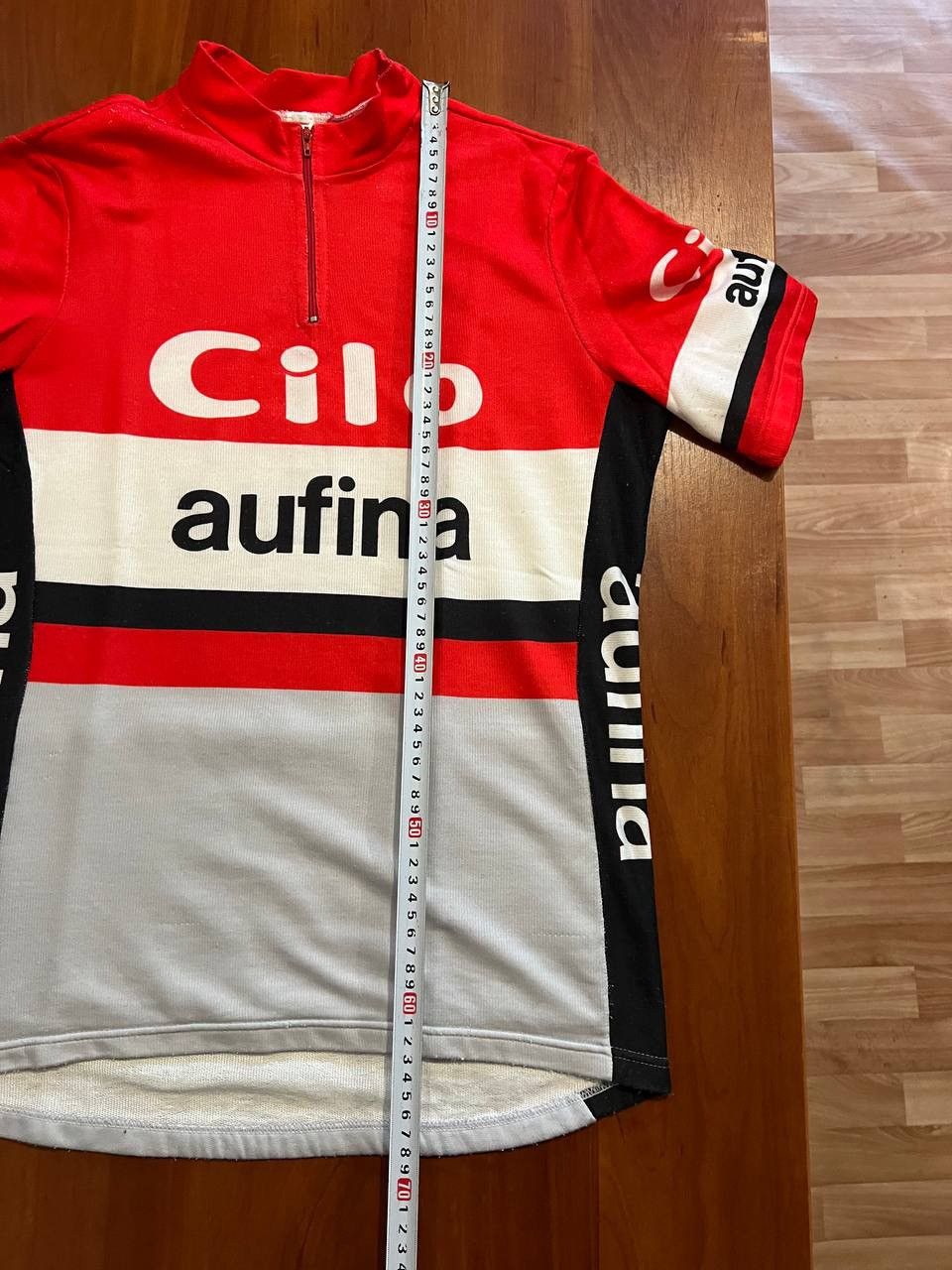 Vintage RARE 1978/86 CILO AUFINA TEAM SWITZERLAND CYCLING BIKEJERSEY Size US M / EU 48-50 / 2 - 23 Thumbnail