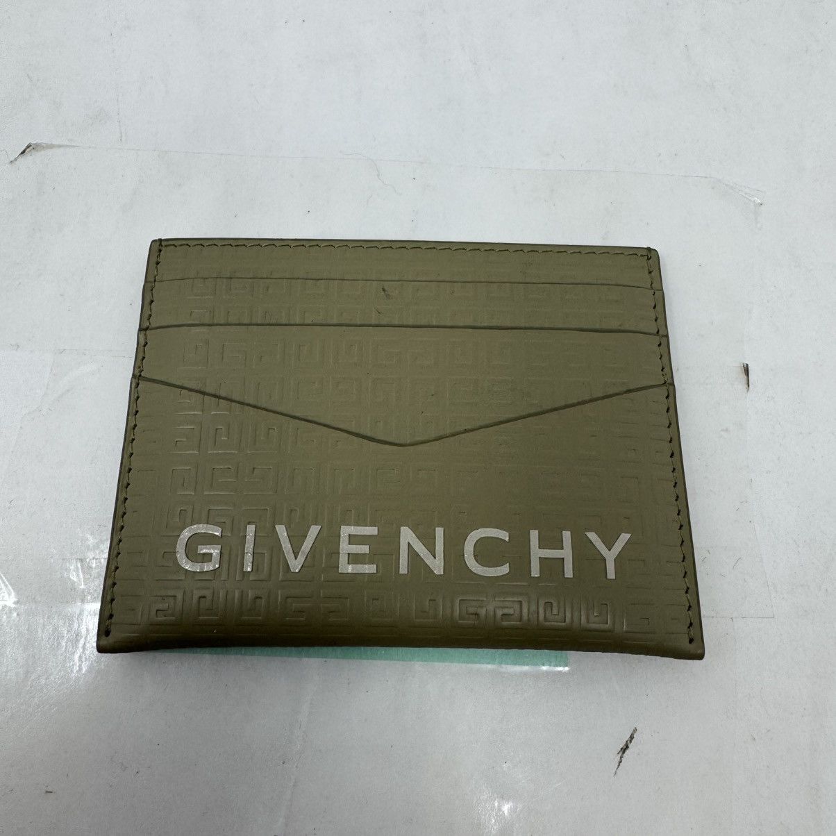 Givenchy Givenchy Khaki 4G Micro Leather Card Holder Size ONE SIZE - 1 Thumbnail