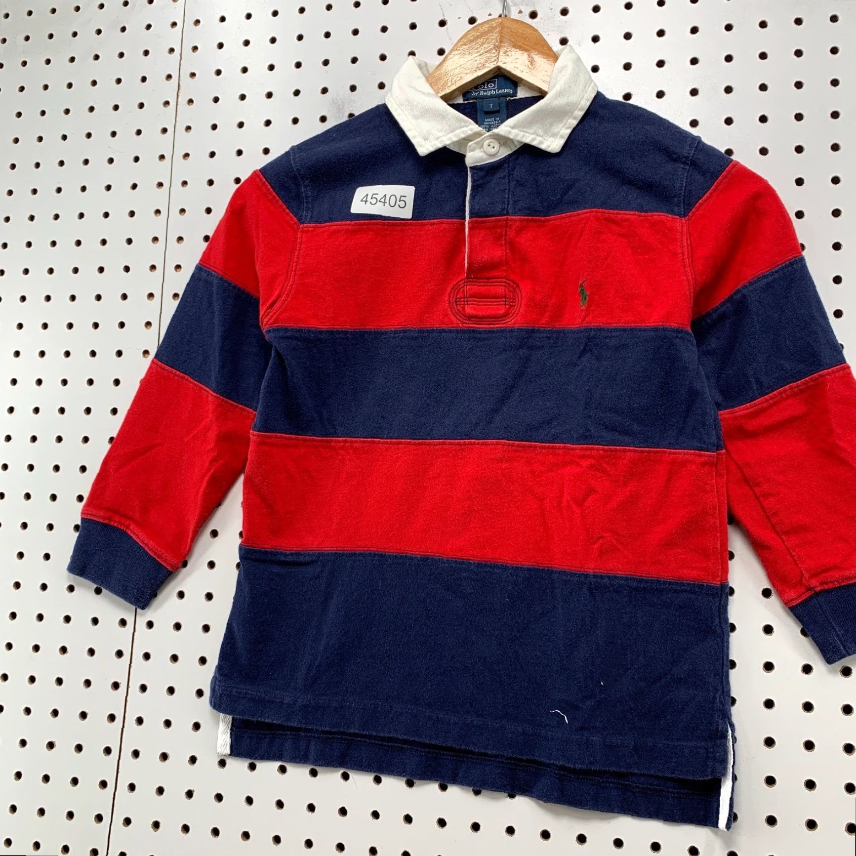 Polo Ralph Lauren VINTAGE Polo Ralph Lauren Rugby Shirt Mens Size 7 Red Blue Striped Long Sleeve Size US M / EU 48-50 / 2 - 6 Thumbnail