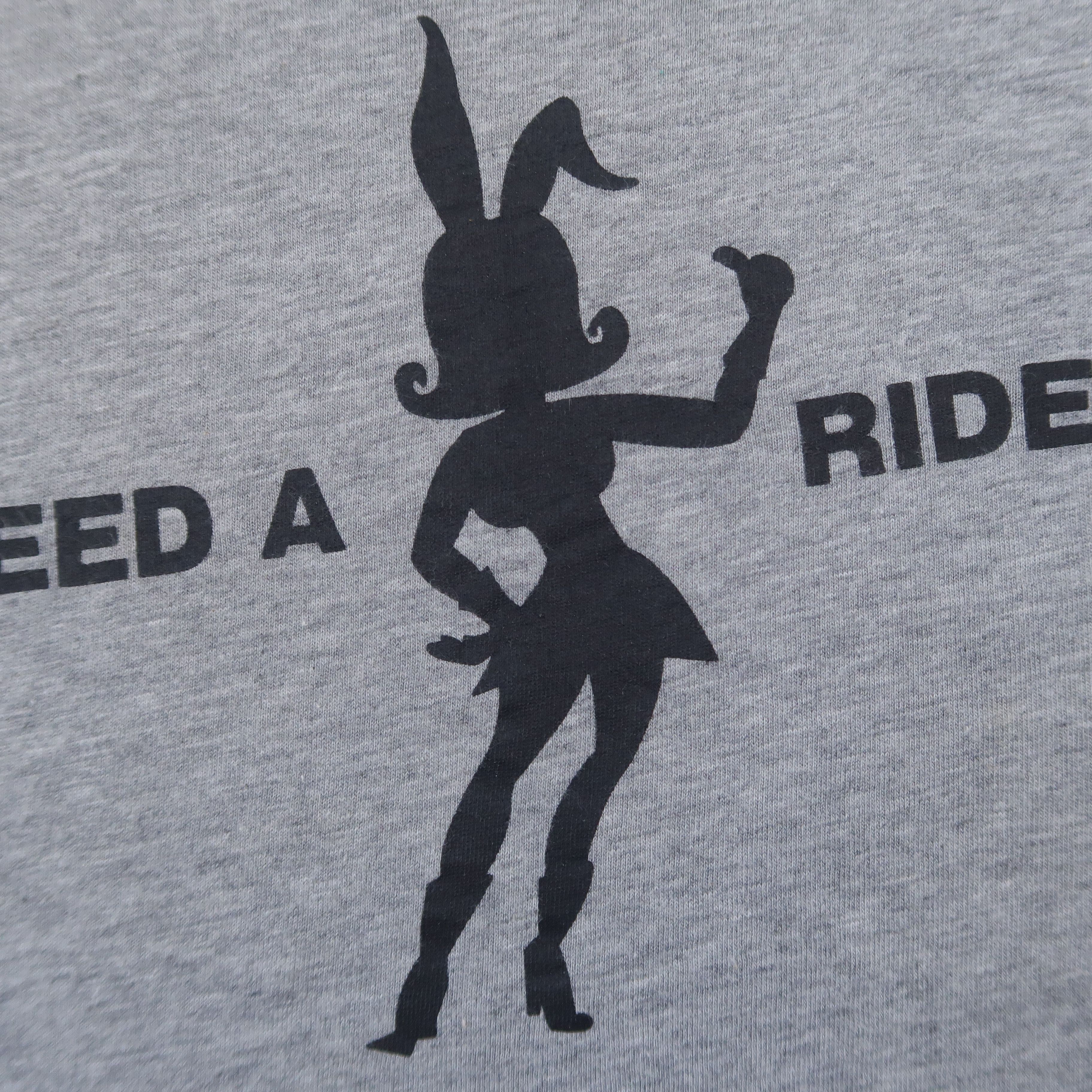 Japanese Brand 1980s Playboy for Body "Need a Ride" Sexy Girl T-Shirt Size US L / EU 52-54 / 3 - 8 Thumbnail