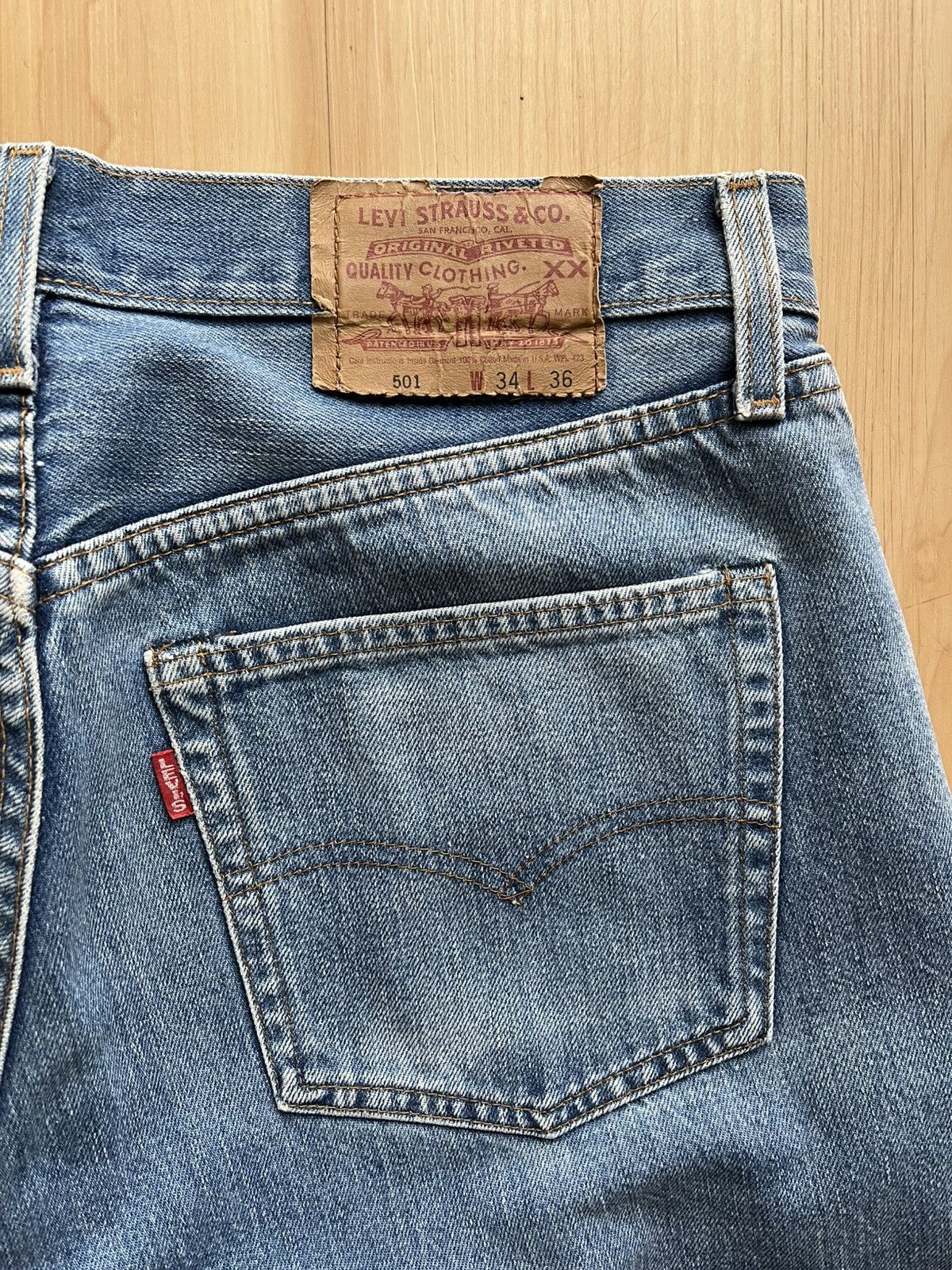 Levi's × Vintage vintage levi’s lvc big e 501 505 denim jeans distressed raw Size US 32 / EU 48 - 6 Thumbnail